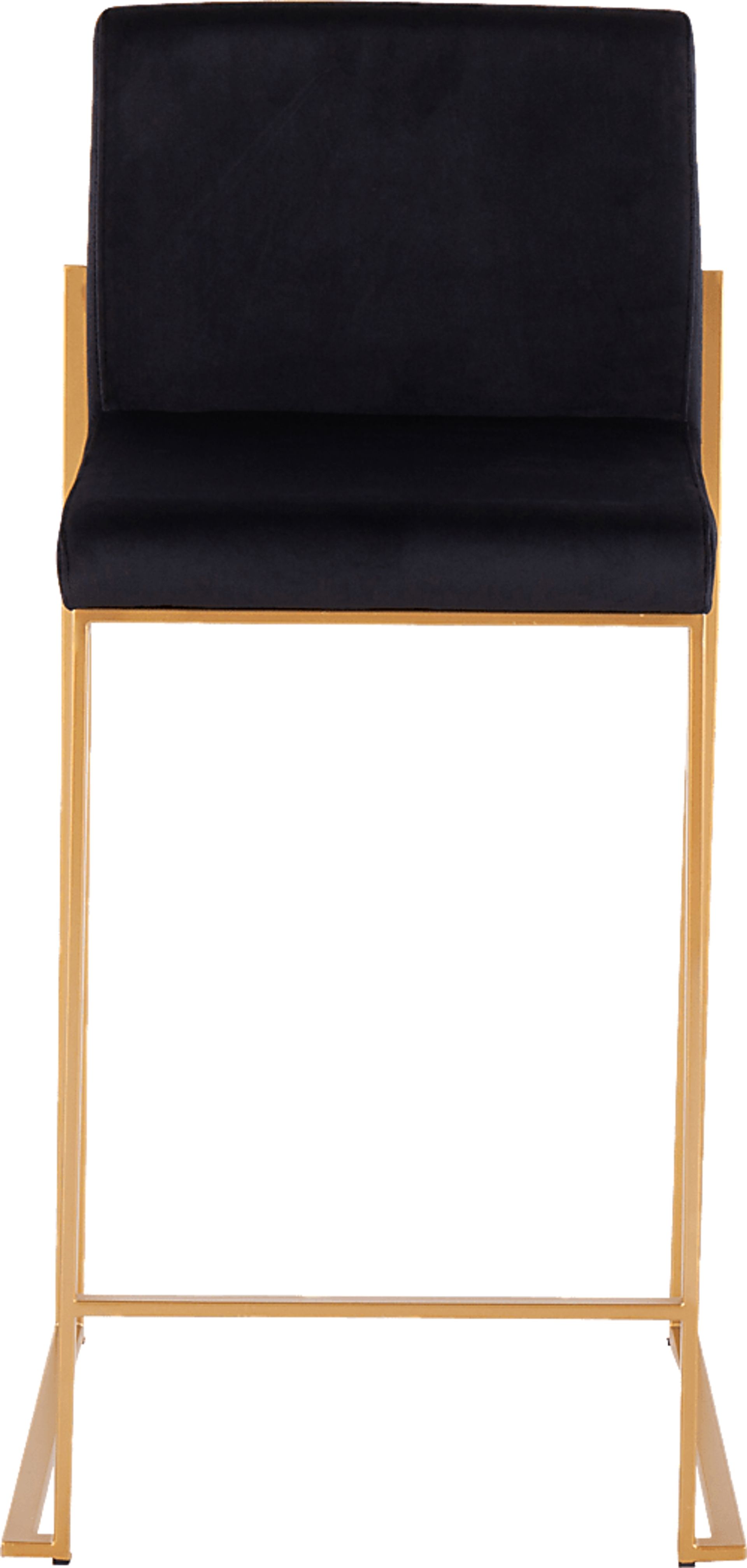 Nowotny Black Gold Velvet Counter Height Stool Set of 2 - Image 6