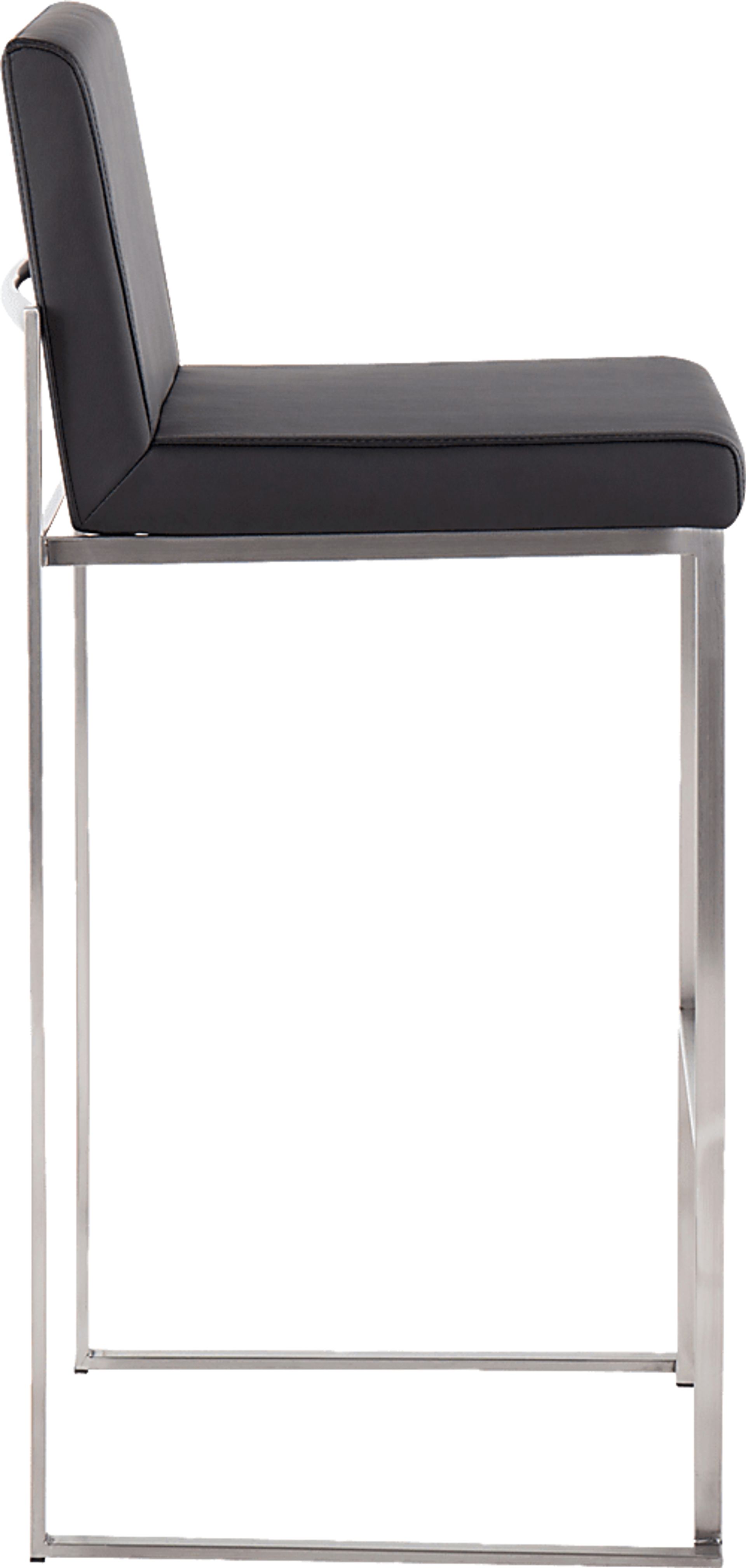 Nowotny Black Silver Barstool Set of 2 - Image 3