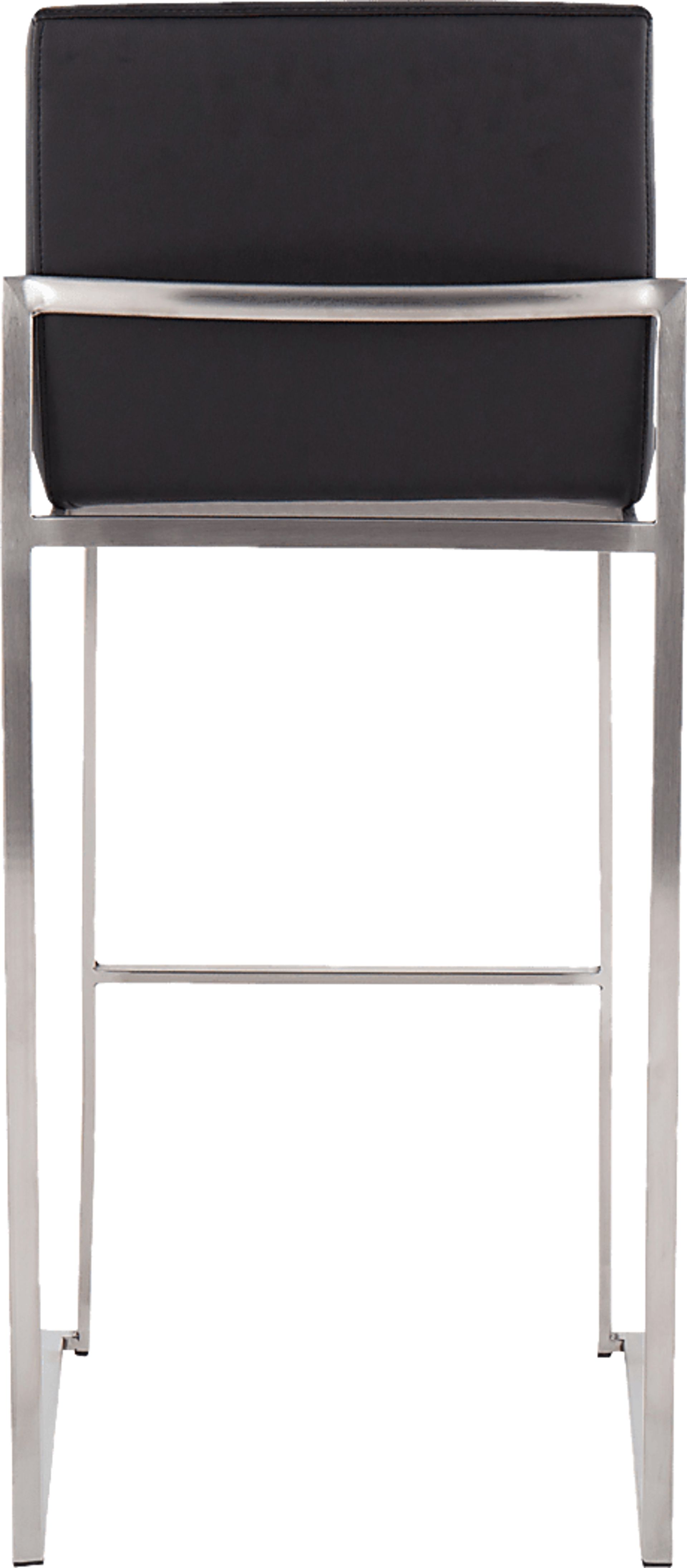 Nowotny Black Silver Barstool Set of 2 - Image 5