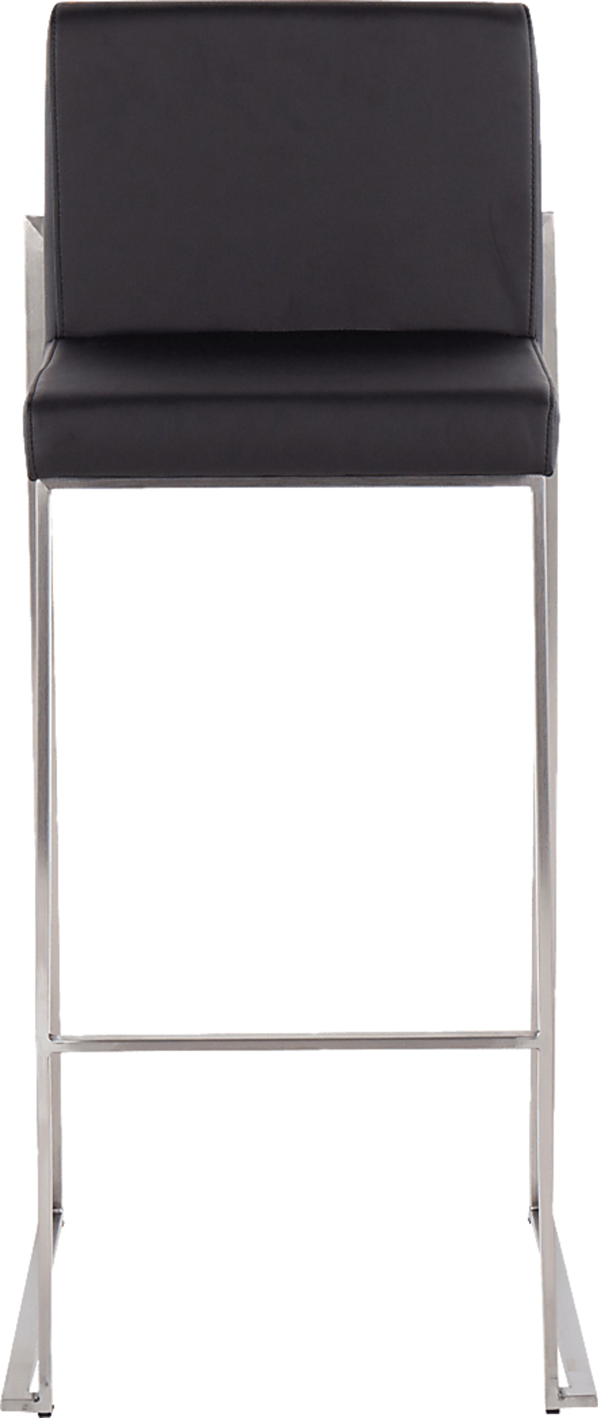 Nowotny Black Silver Barstool Set of 2 - Image 6