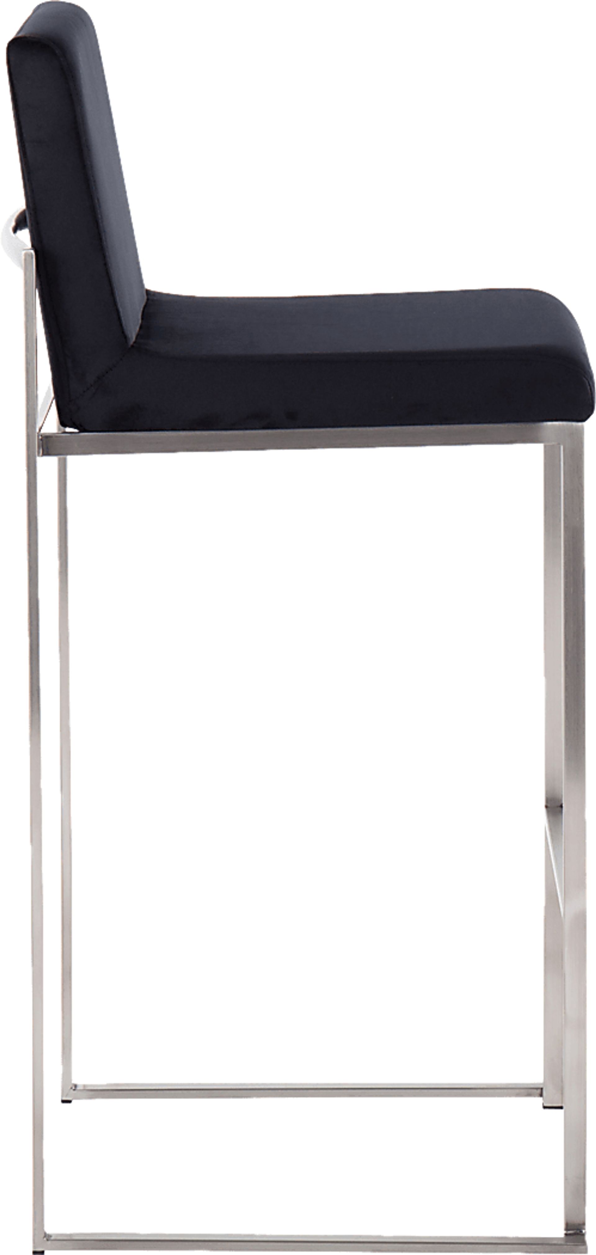 Nowotny Black Silver Barstool Set of 2 - Image 3