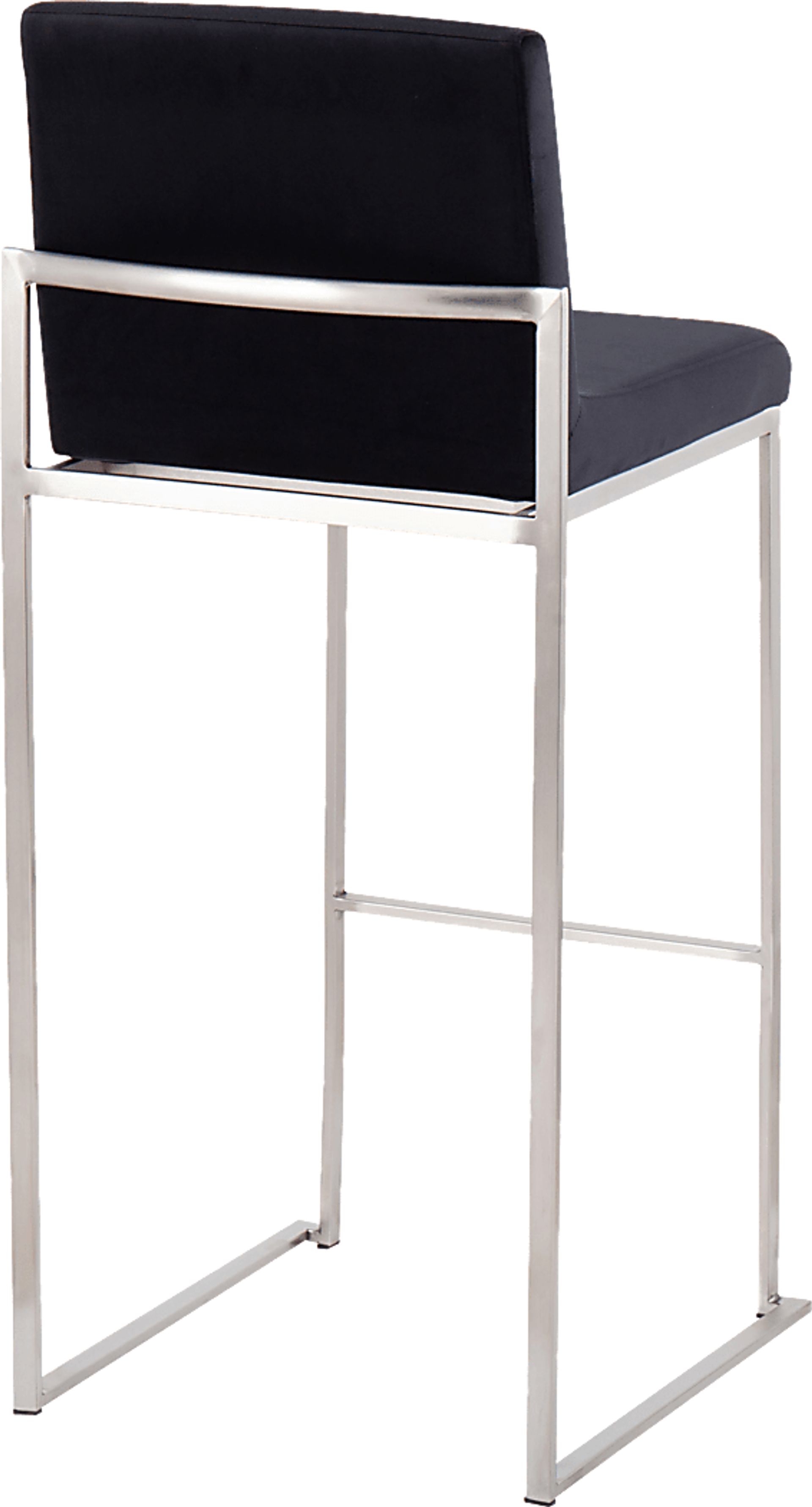 Nowotny Black Silver Barstool Set of 2 - Image 4