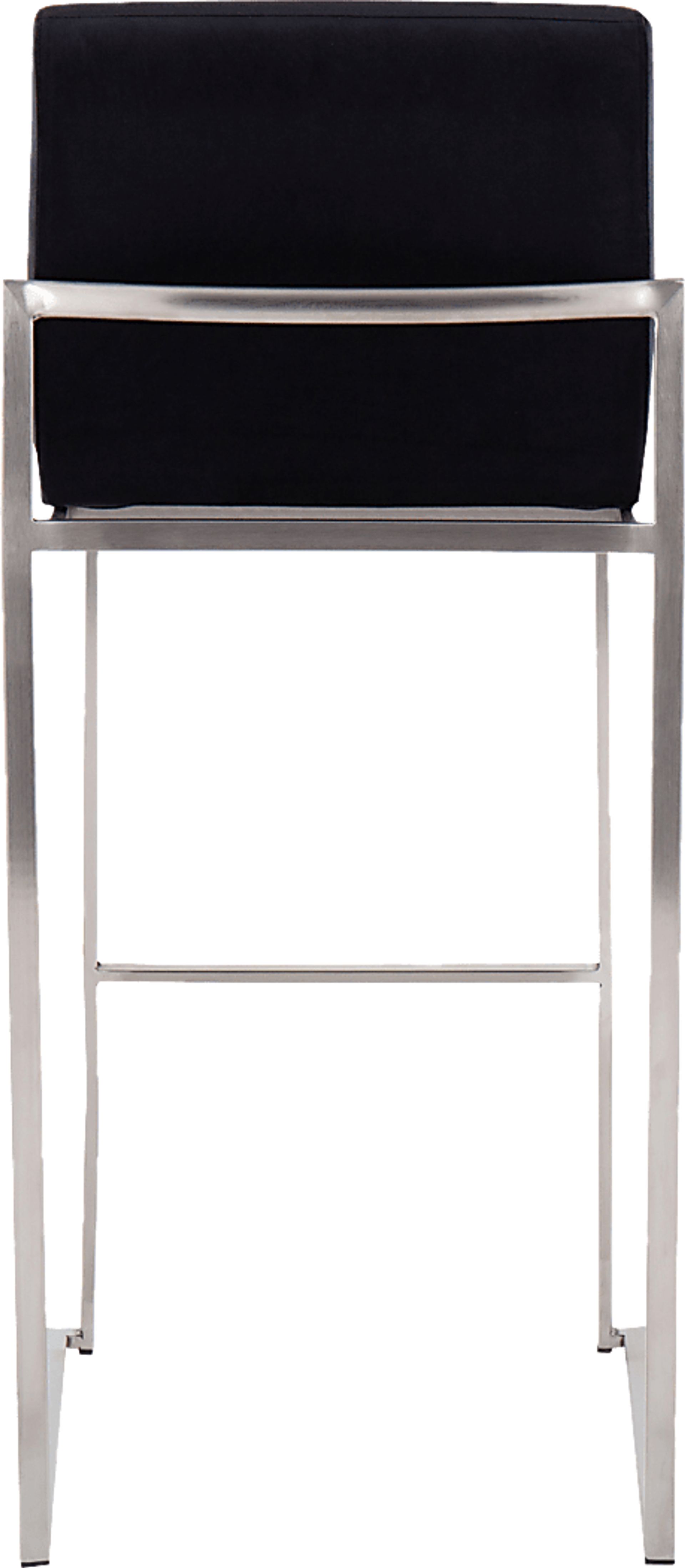Nowotny Black Silver Barstool Set of 2 - Image 5