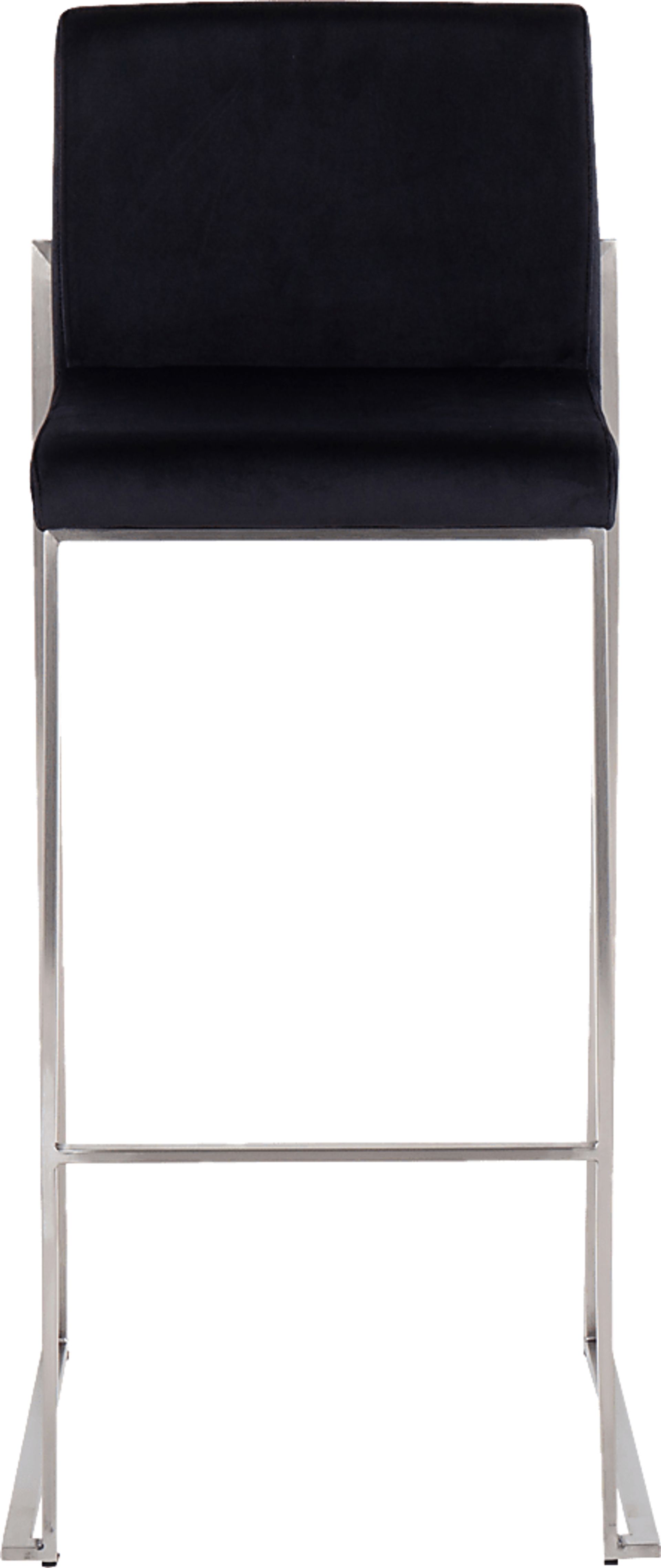 Nowotny Black Silver Barstool Set of 2 - Image 6