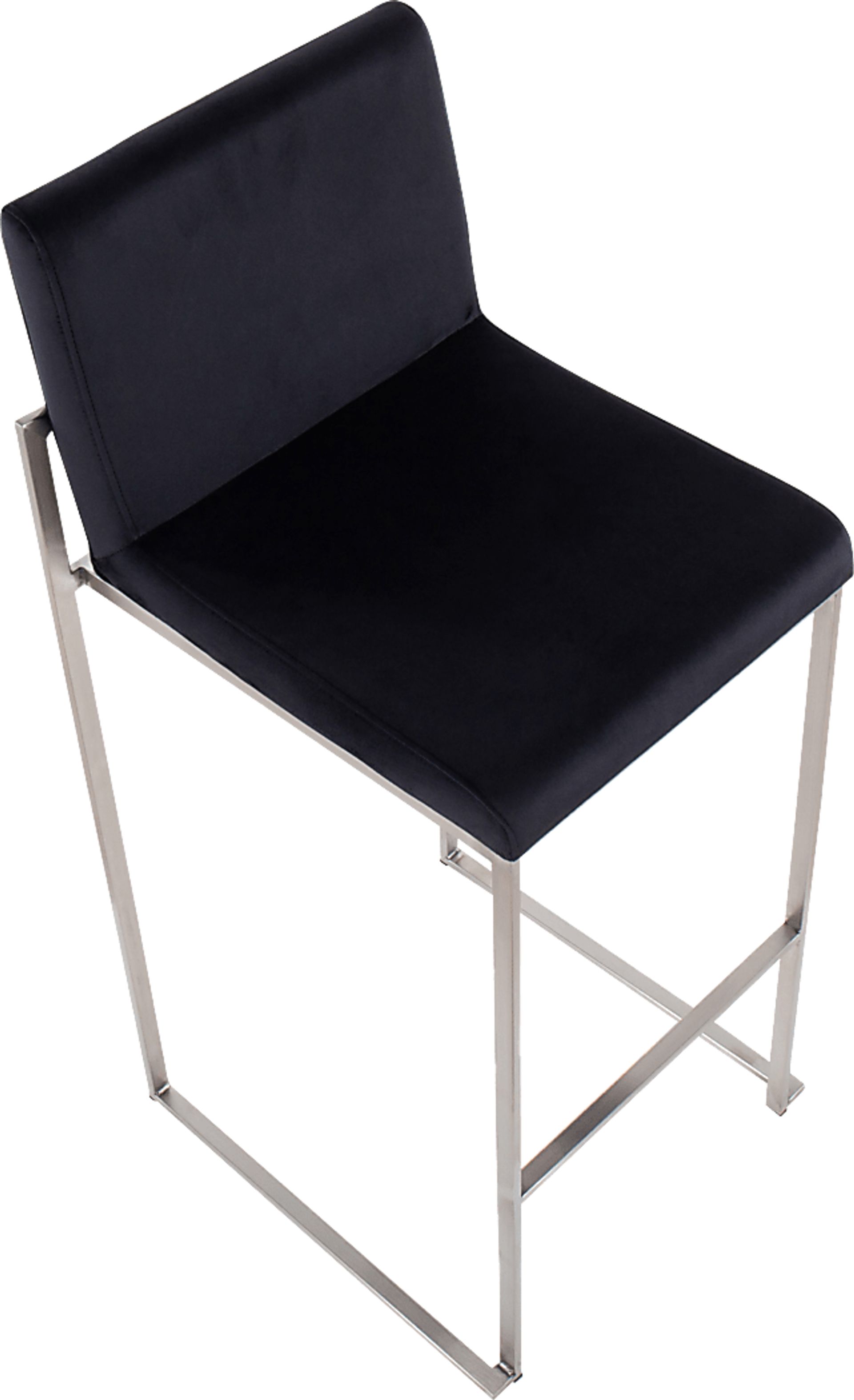 Nowotny Black Silver Barstool Set of 2 - Image 7