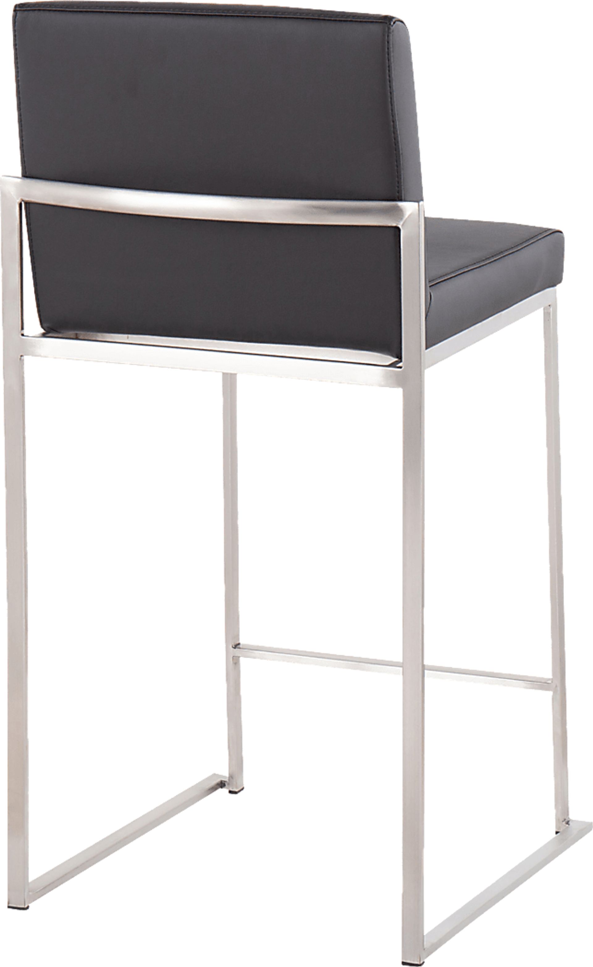 Nowotny Black Silver Counter Height Stool Set of 2 - Image 4