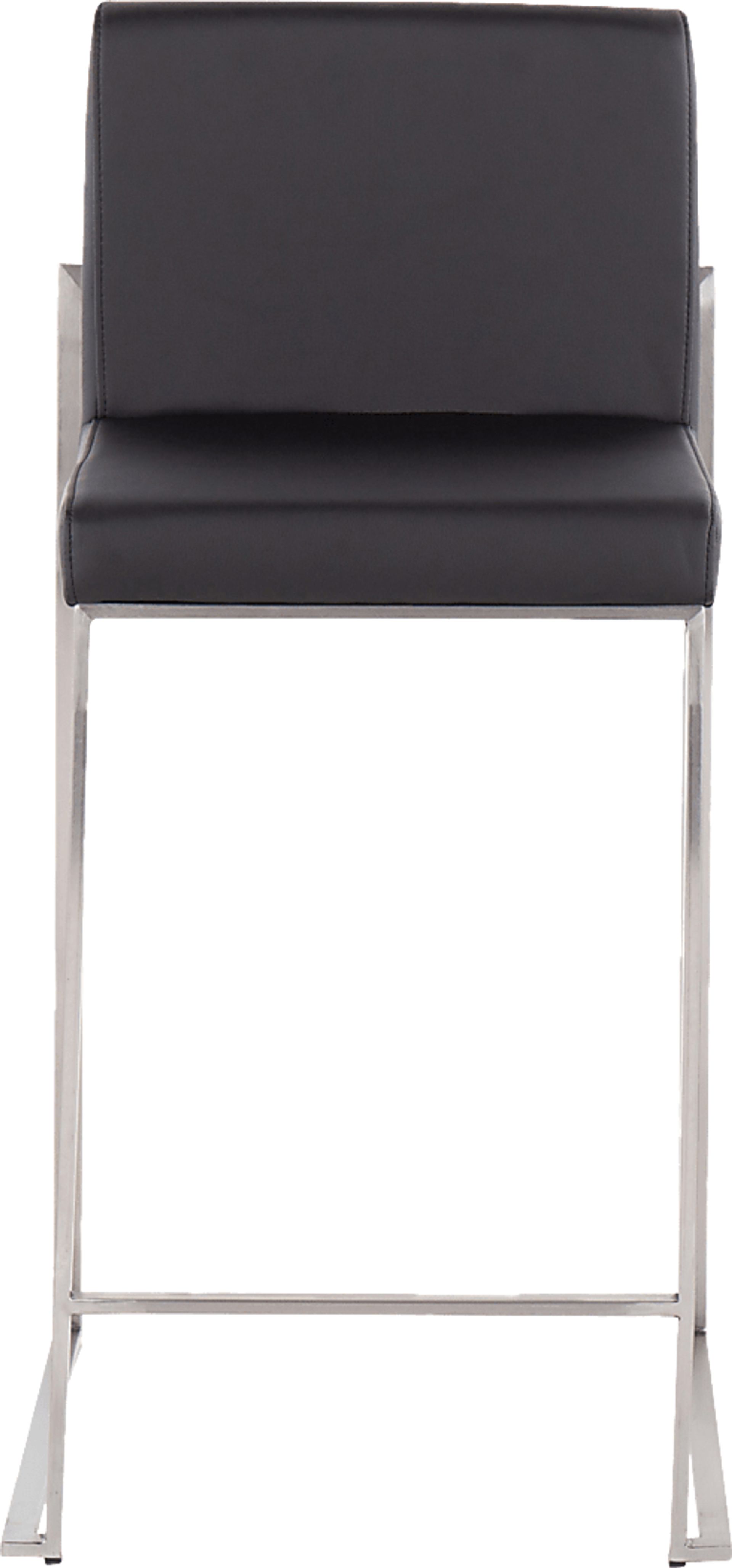 Nowotny Black Silver Counter Height Stool Set of 2 - Image 6