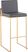 Nowotny Gray Gold Barstool Set of 2