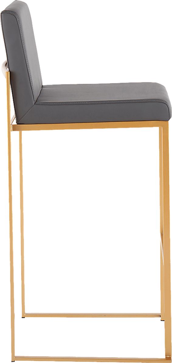 Nowotny Gray Gold Barstool Set of 2