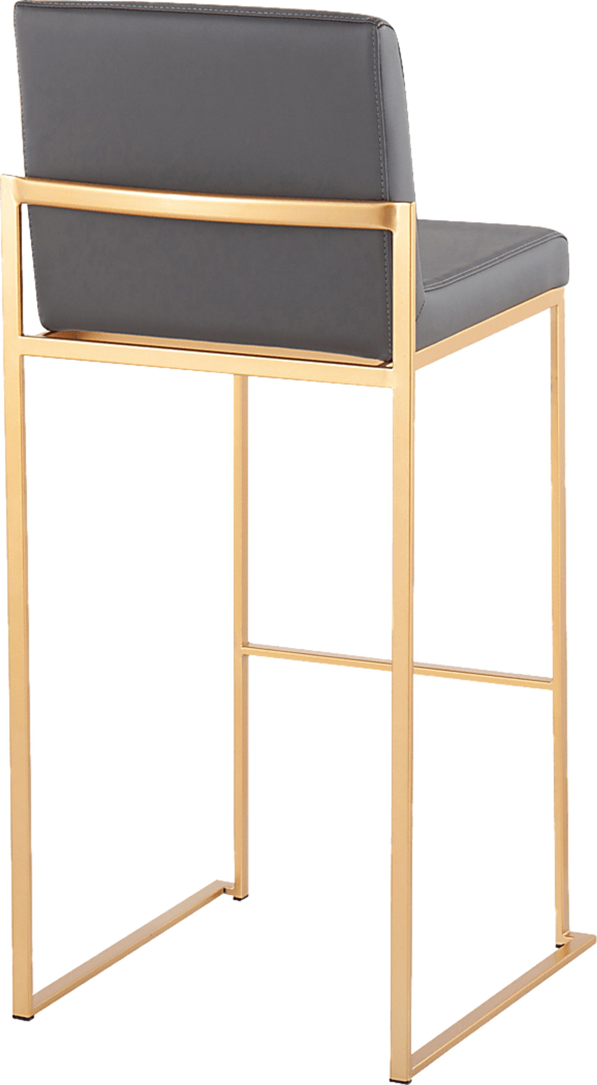 Nowotny Gray Gold Barstool Set of 2 - Image 4