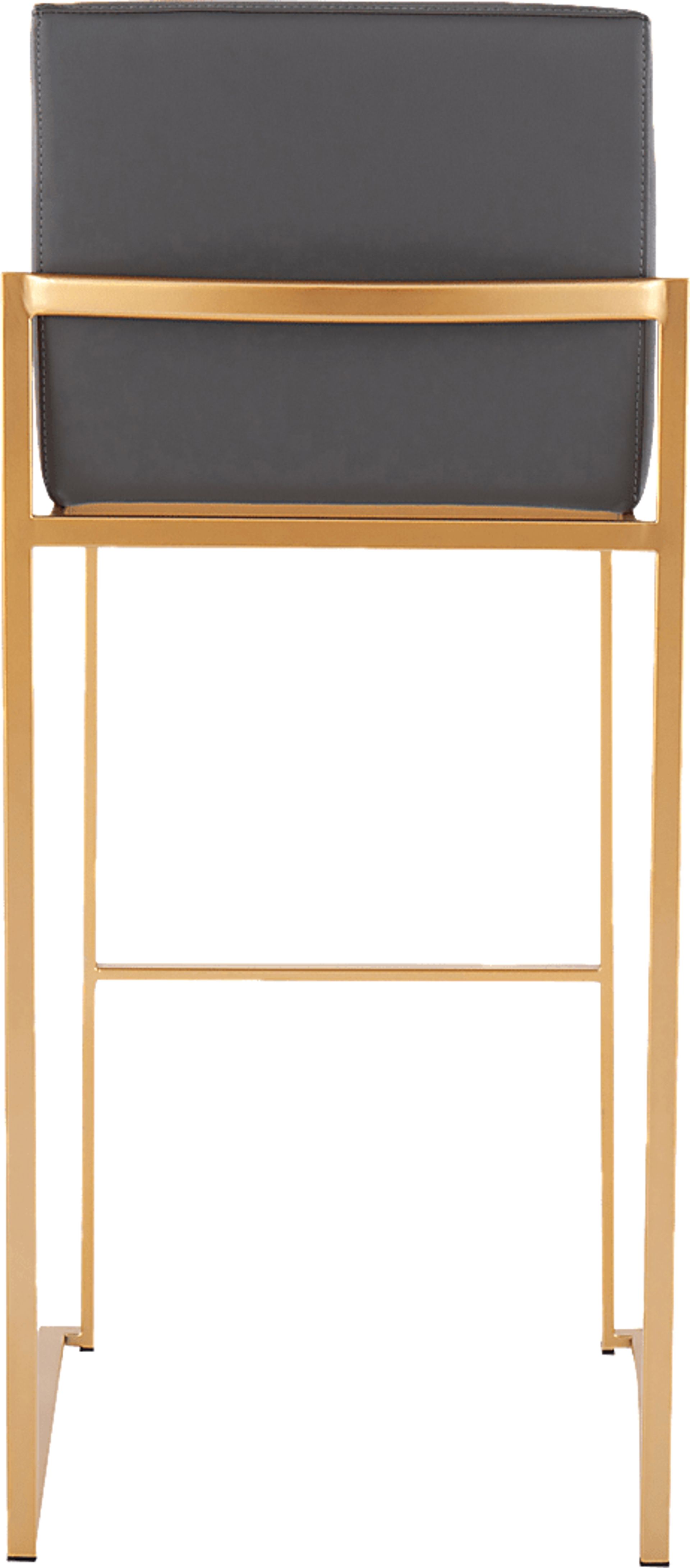 Nowotny Gray Gold Barstool Set of 2 - Image 5