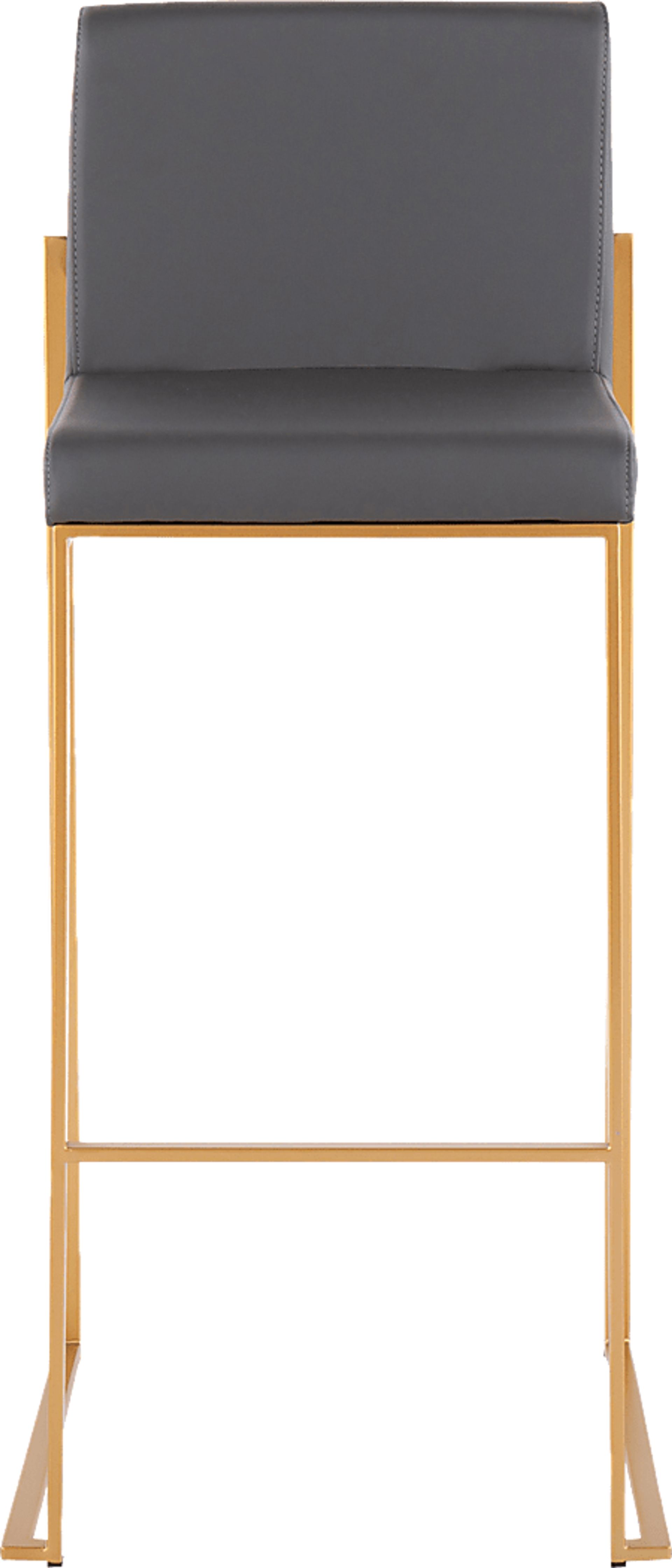 Nowotny Gray Gold Barstool Set of 2 - Image 6