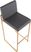 Nowotny Gray Gold Barstool Set of 2
