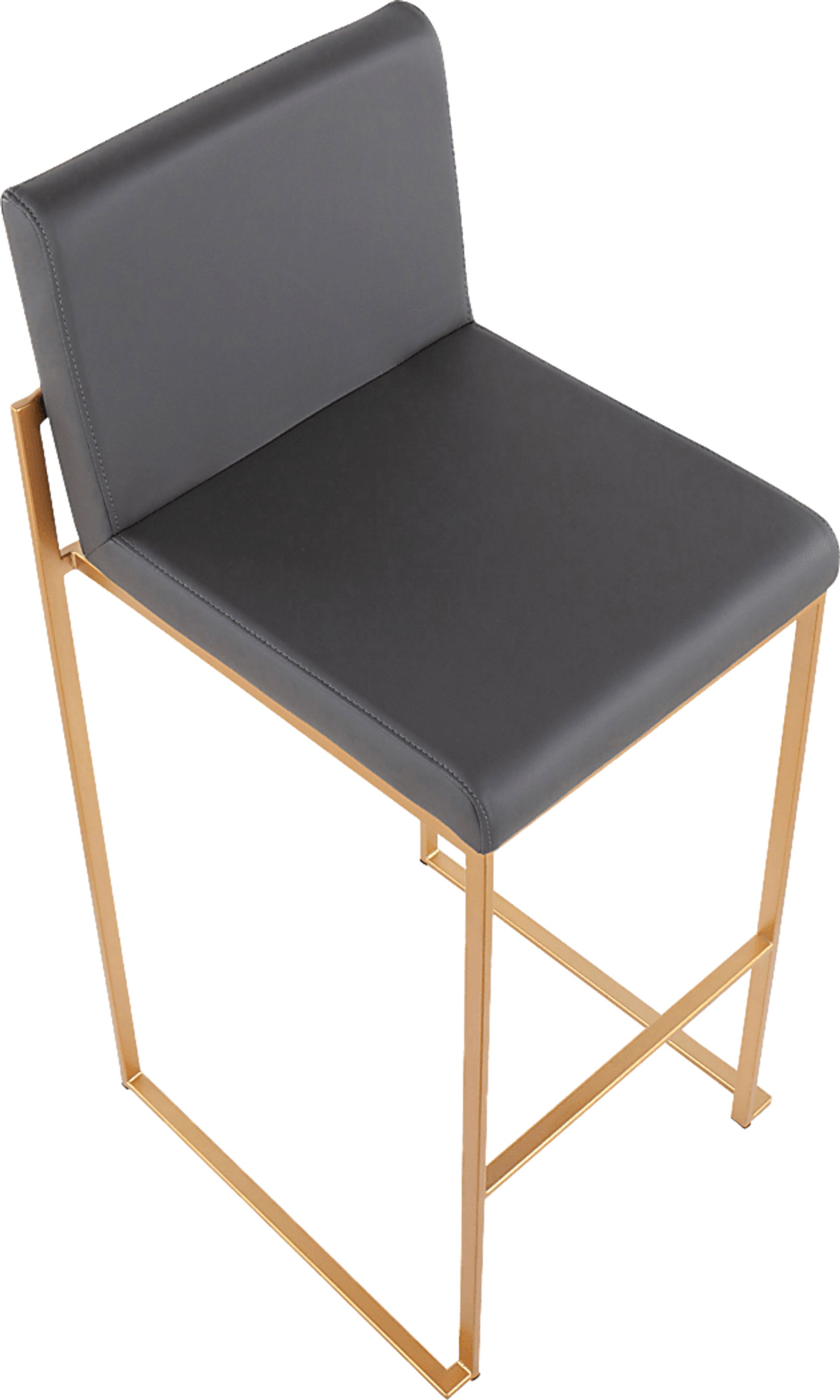 Nowotny Gray Gold Barstool Set of 2 - Image 7