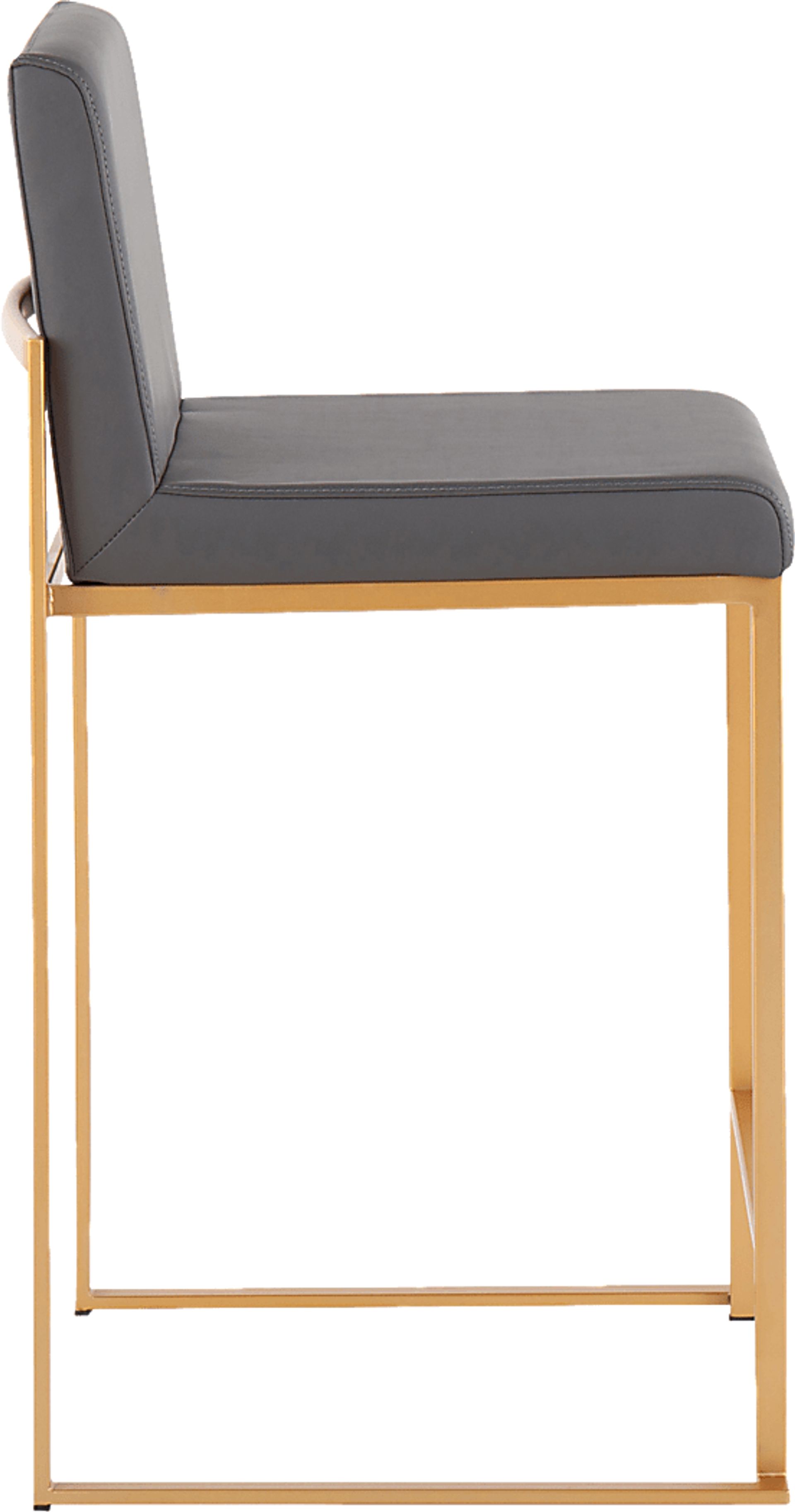 Nowotny Gray Gold Counter Height Stool Set of 2 - Image 3
