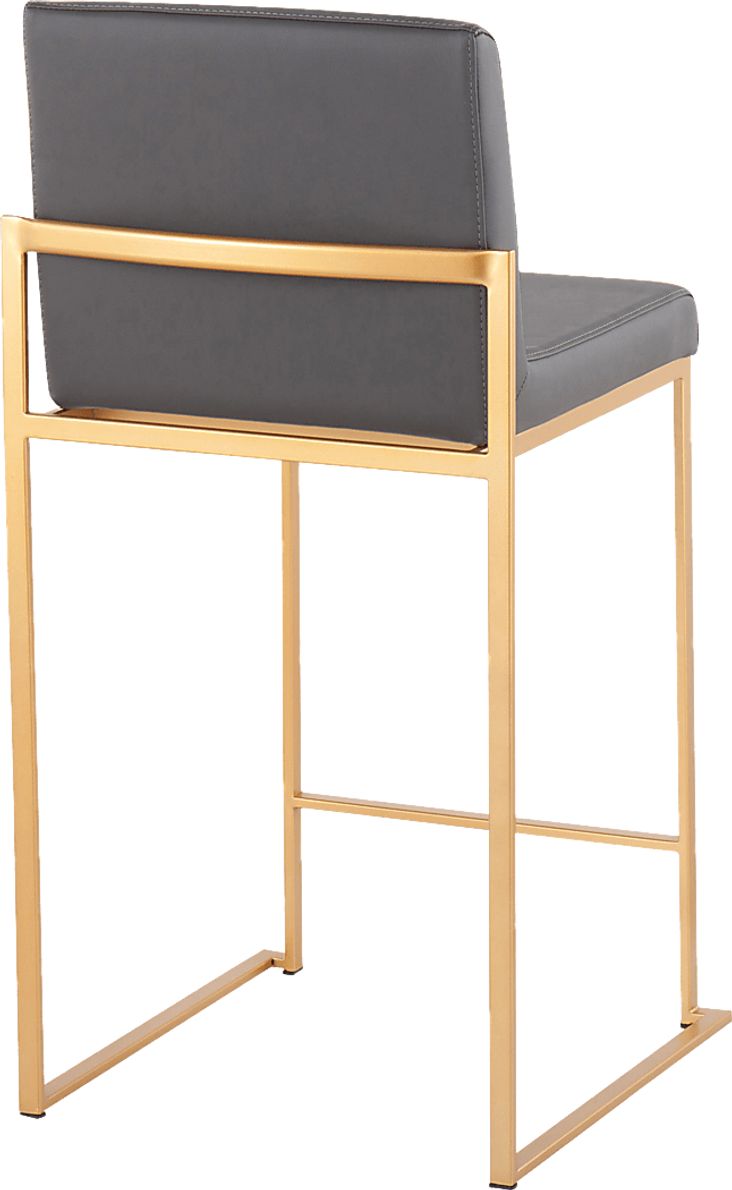 Nowotny Gray Gold Counter Height Stool Set of 2