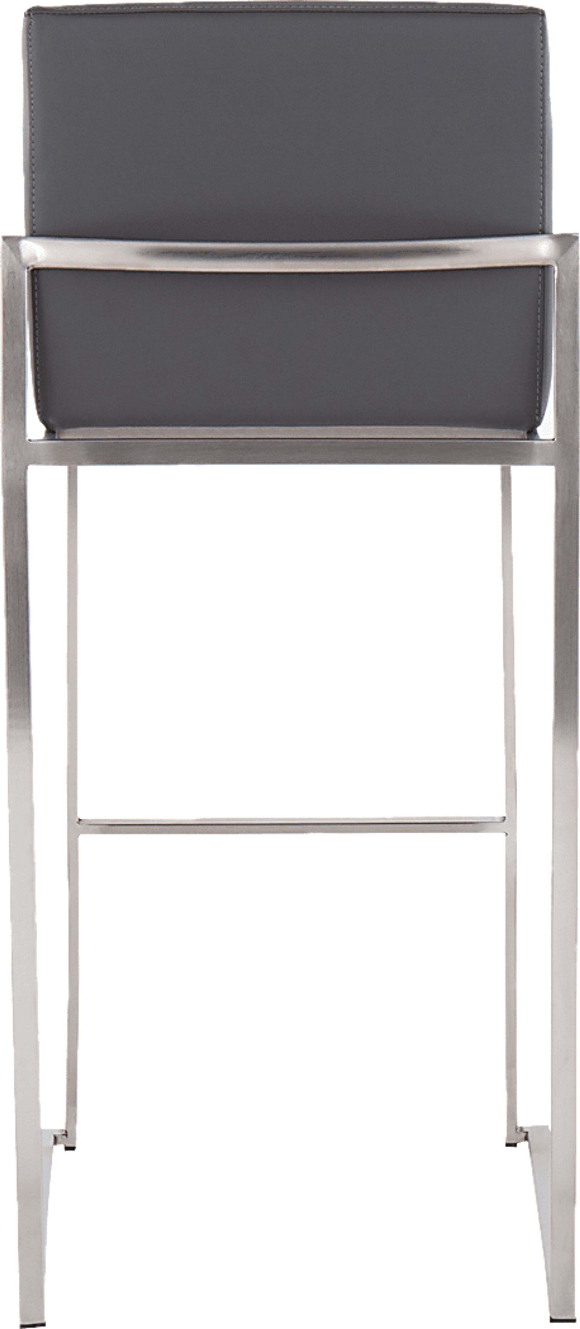 Nowotny Gray Silver Barstool Set of 2 - Image 5