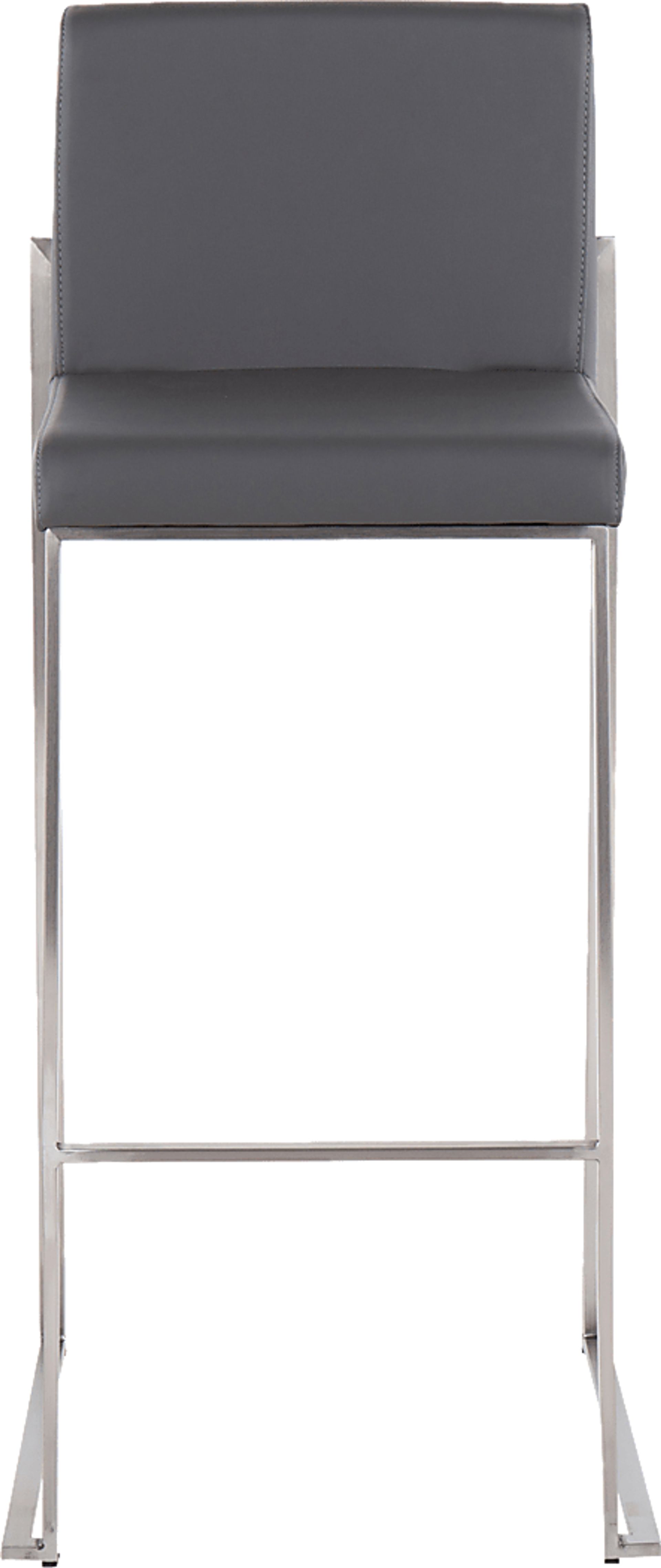 Nowotny Gray Silver Barstool Set of 2 - Image 6