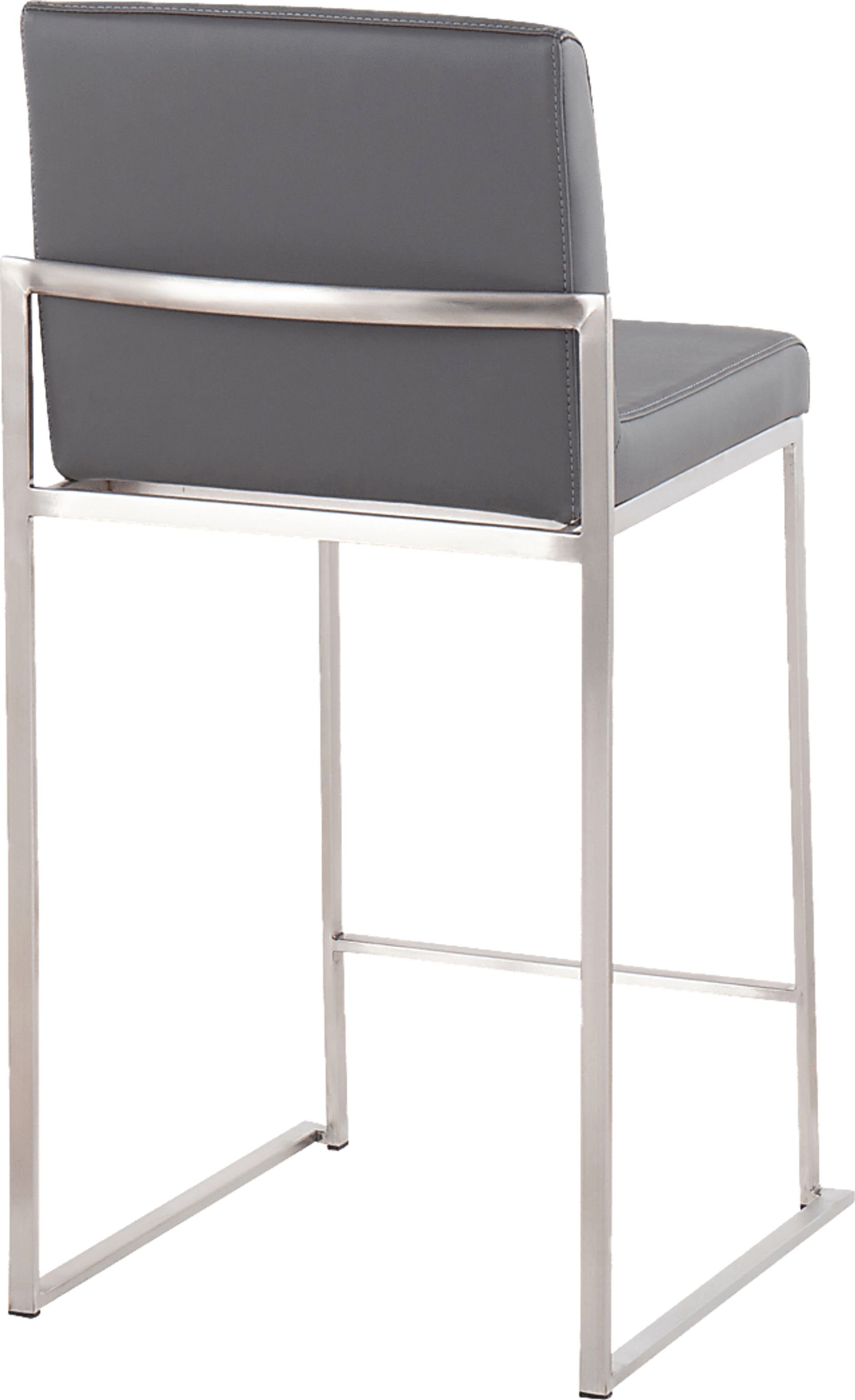Nowotny Gray Silver Counter Height Stool Set of 2 - Image 4