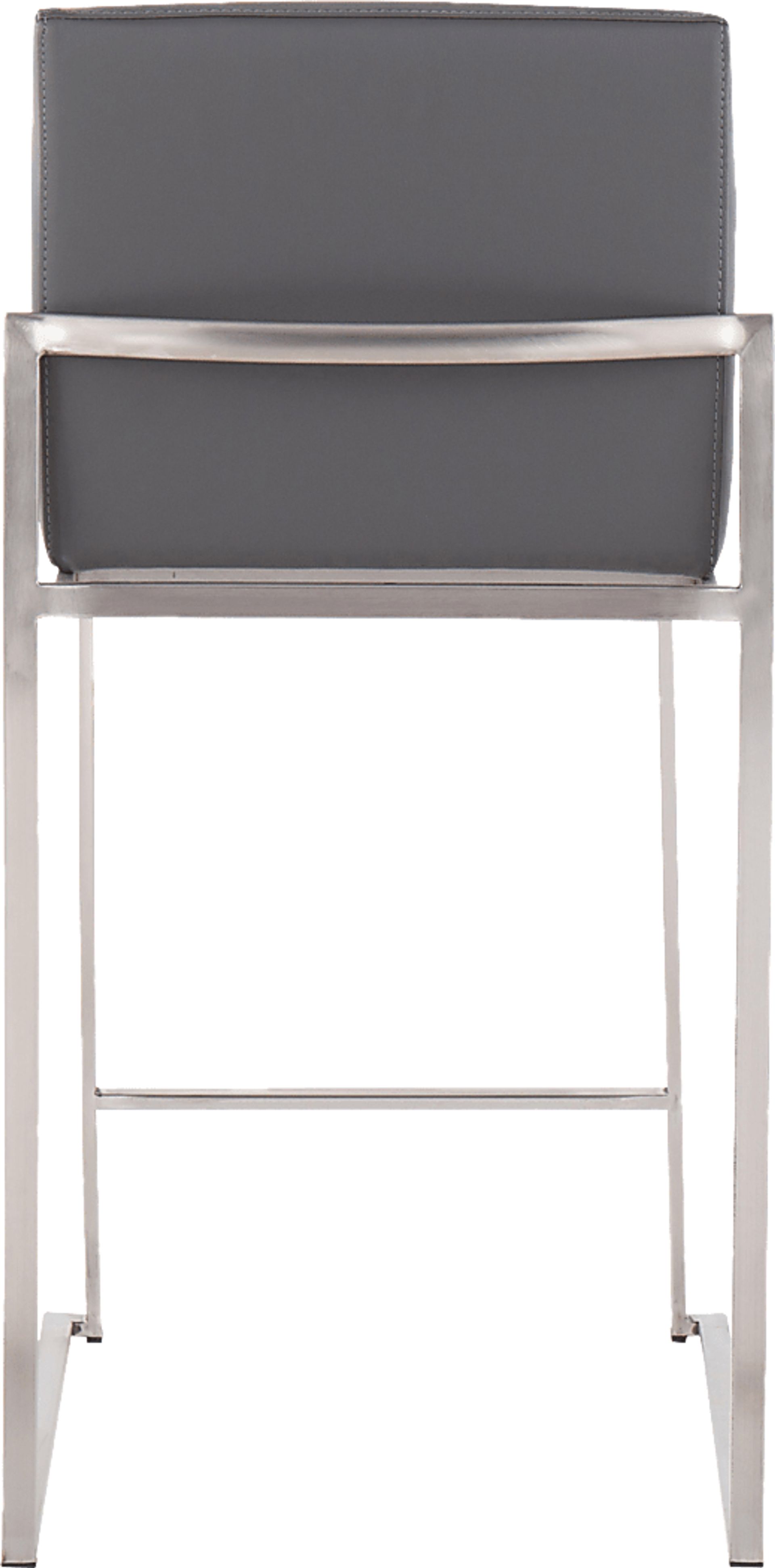 Nowotny Gray Silver Counter Height Stool Set of 2 - Image 5
