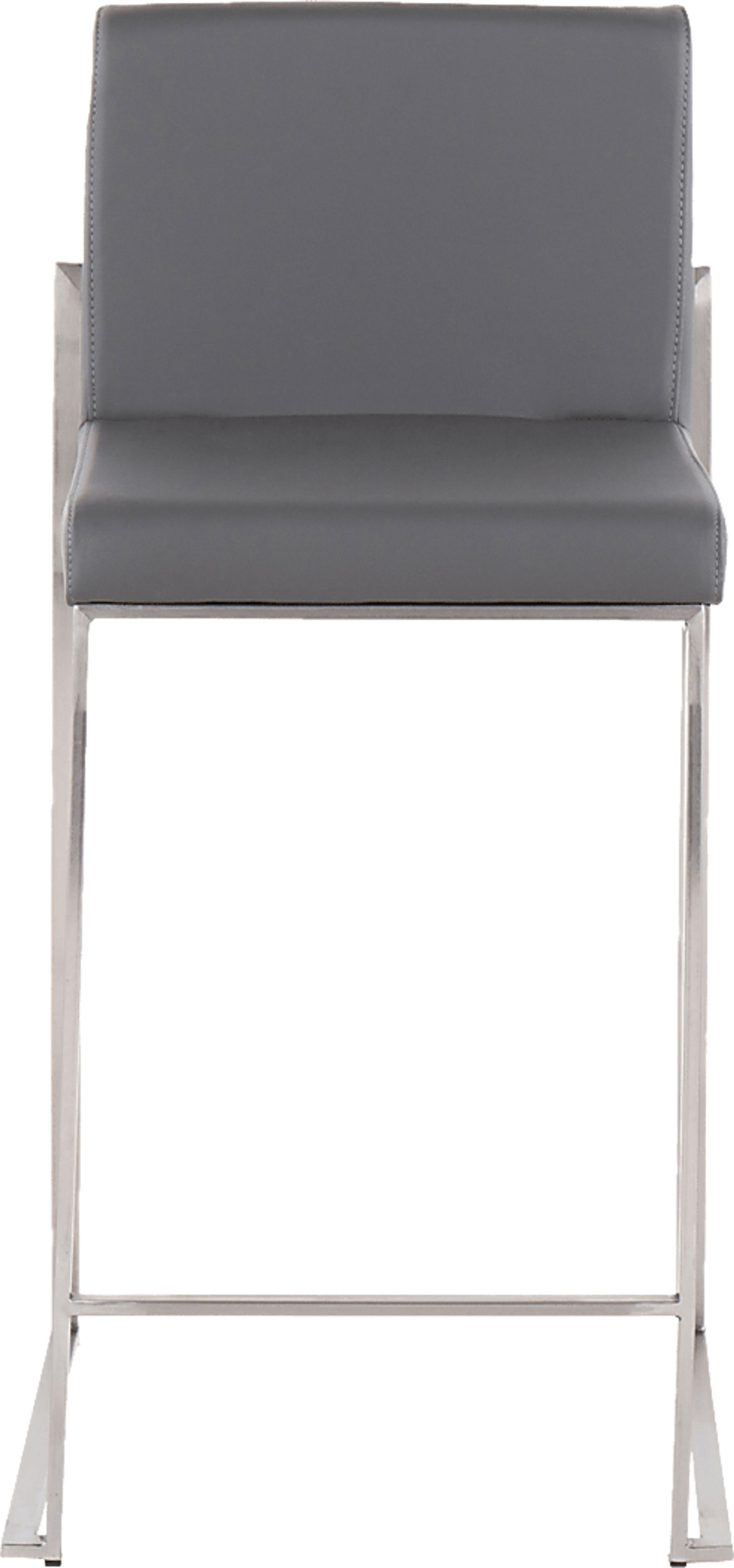 Nowotny Gray Silver Counter Height Stool Set of 2 - Image 6