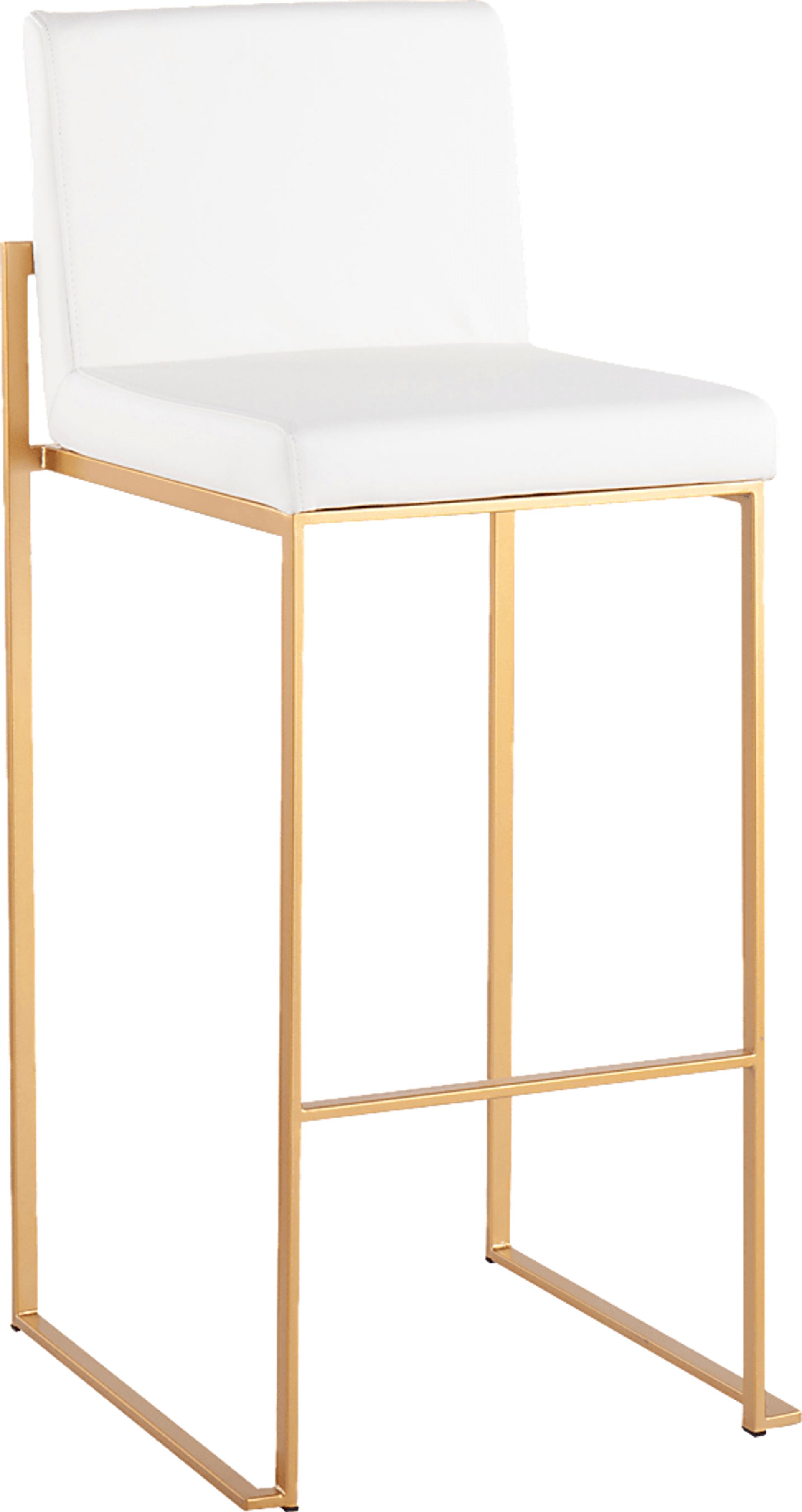 Nowotny White Gold Barstool Set of 2 - Image 2