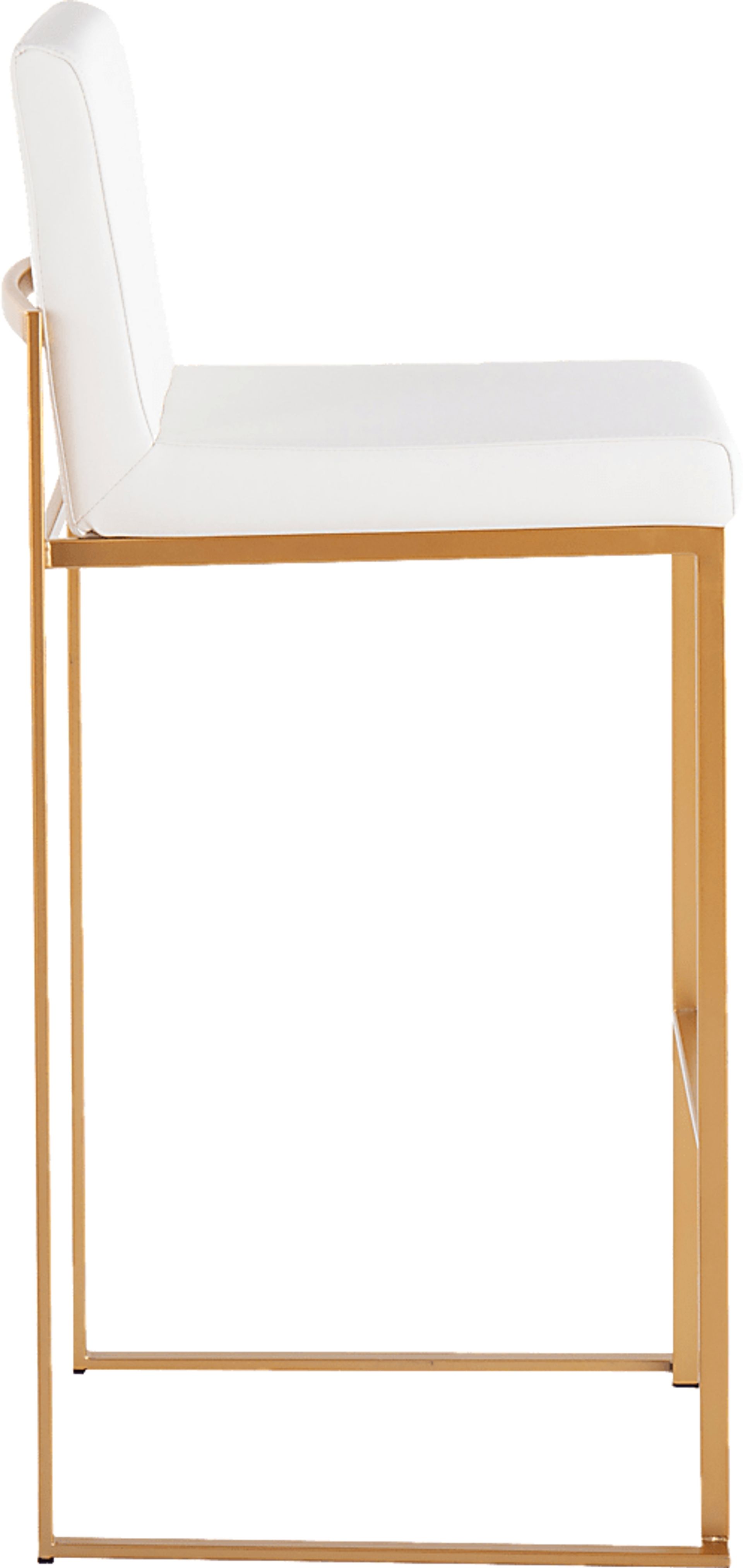 Nowotny White Gold Barstool Set of 2 - Image 3