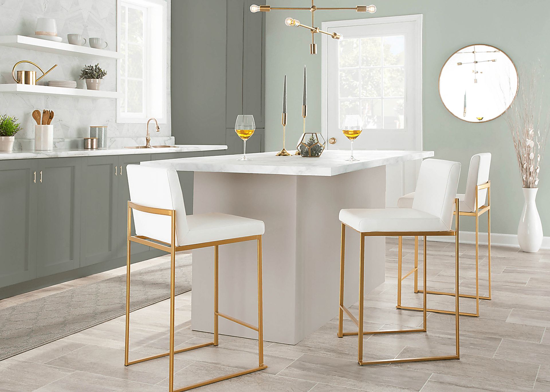Nowotny White Gold Counter Height Stool Set of 2 - Image 8