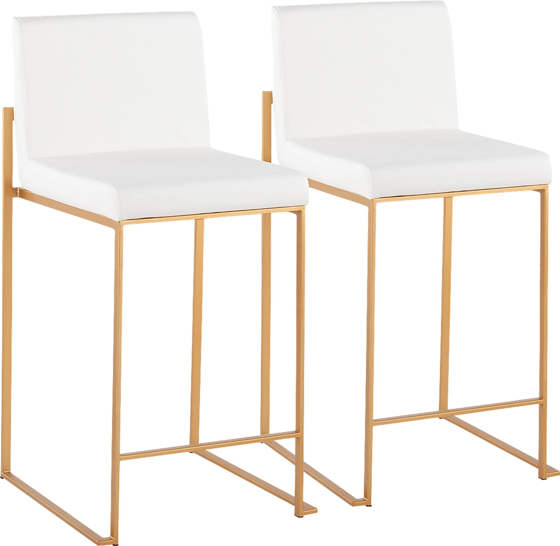 Nowotny White Gold Counter Height Stool Set of 2 - Image 1