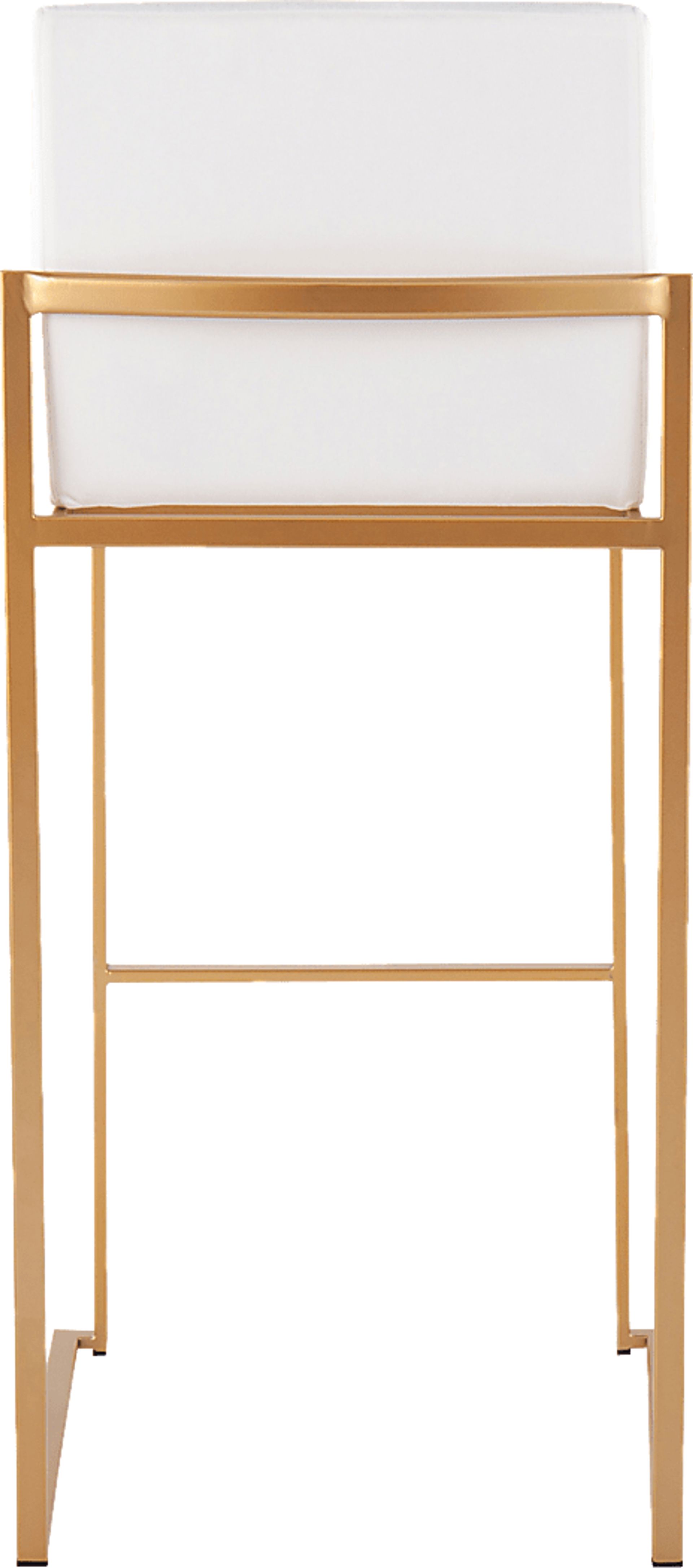 Nowotny White Gold Velvet Barstool Set of 2 - Image 5