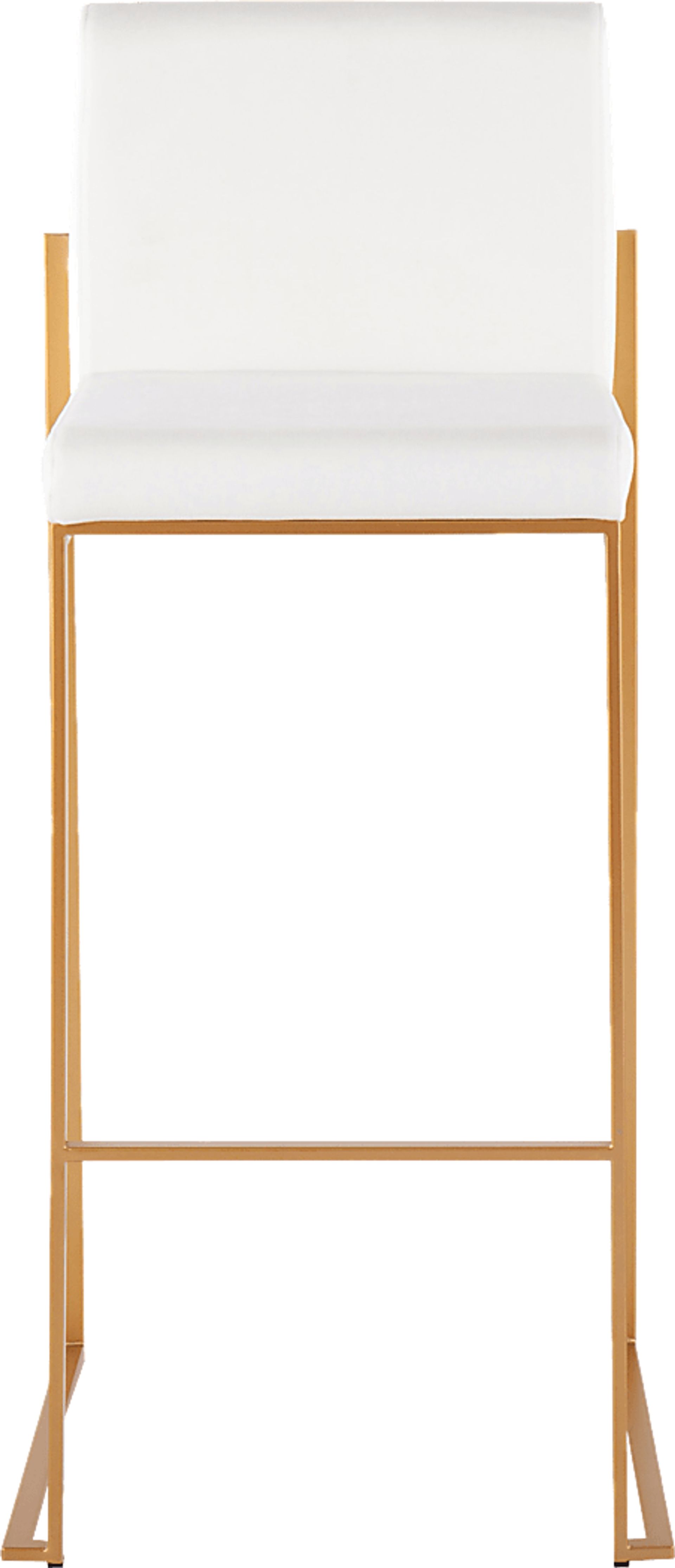 Nowotny White Gold Velvet Barstool Set of 2 - Image 6