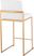Nowotny White Gold Velvet Counter Height Stool Set of 2
