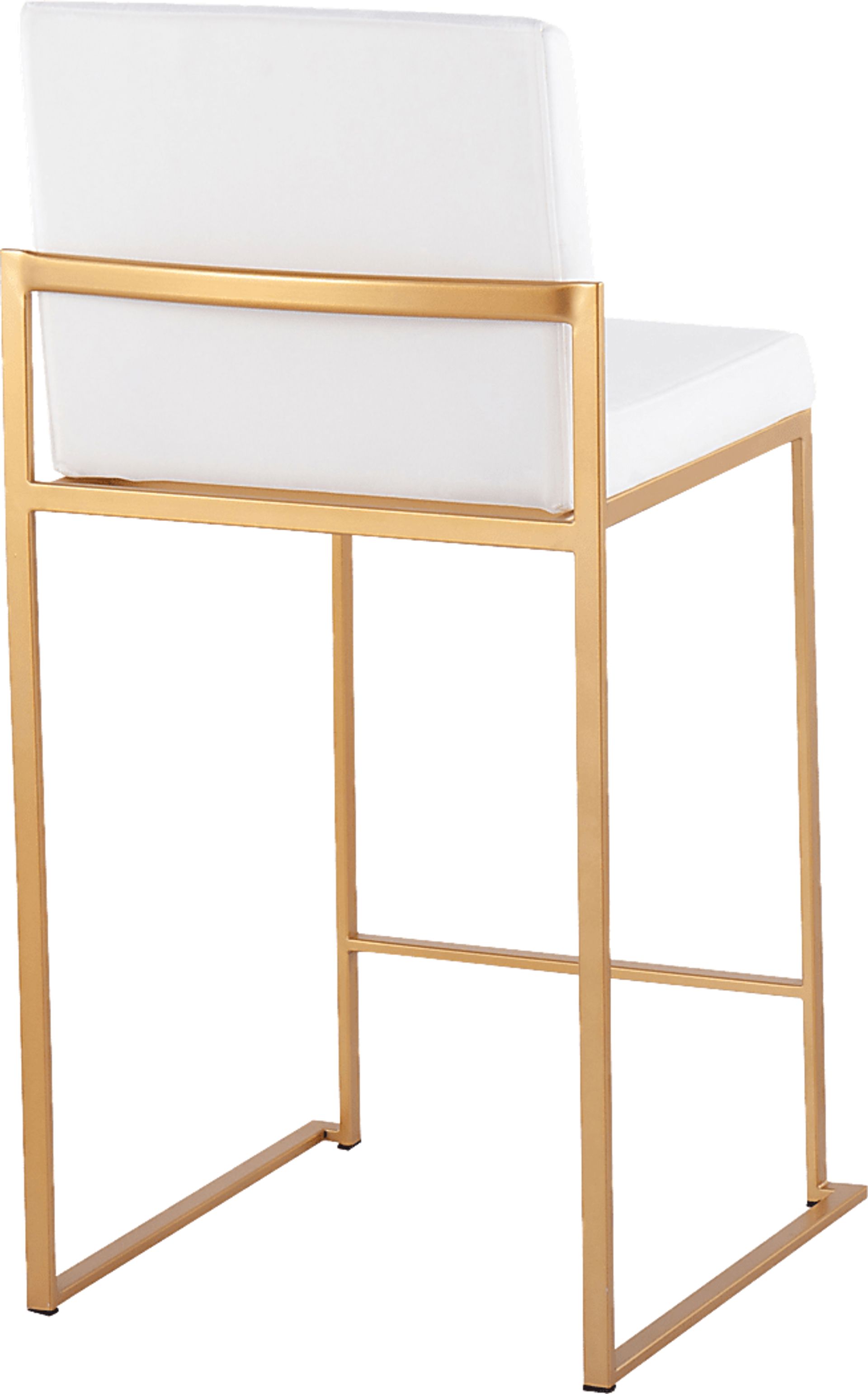 Nowotny White Gold Velvet Counter Height Stool Set of 2 - Image 4