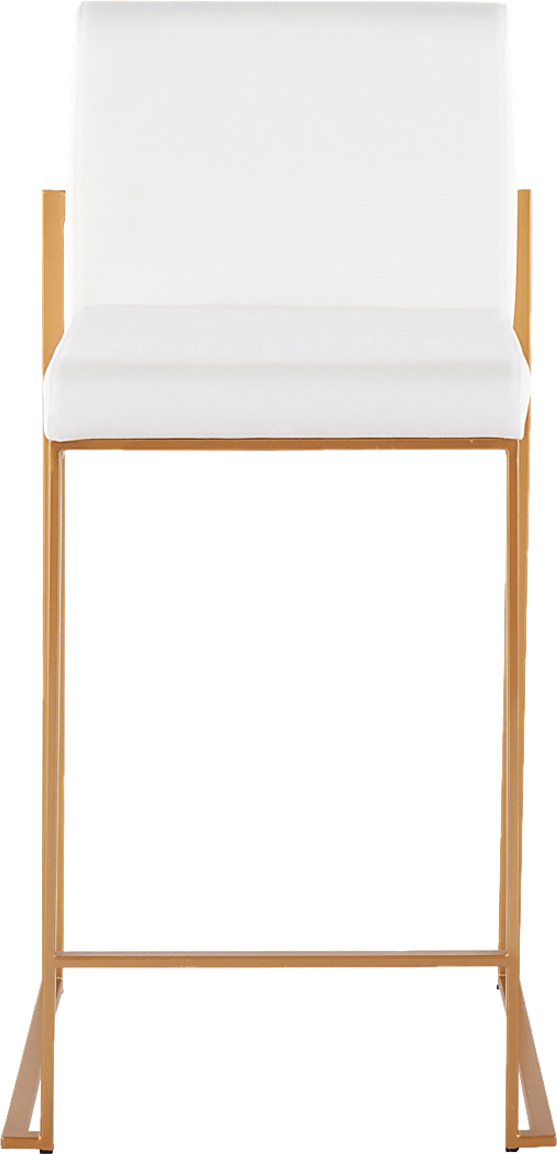 Nowotny White Gold Velvet Counter Height Stool Set of 2 - Image 6