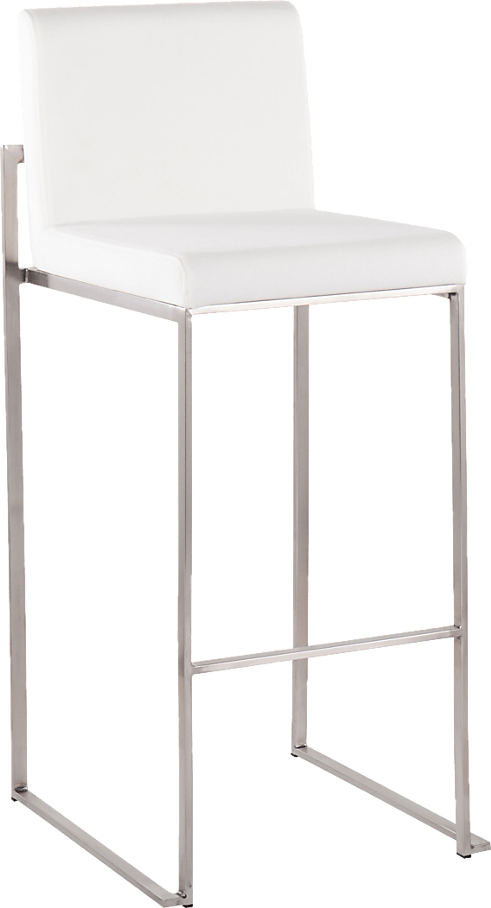 Nowotny White Silver Barstool Set of 2 - Image 2