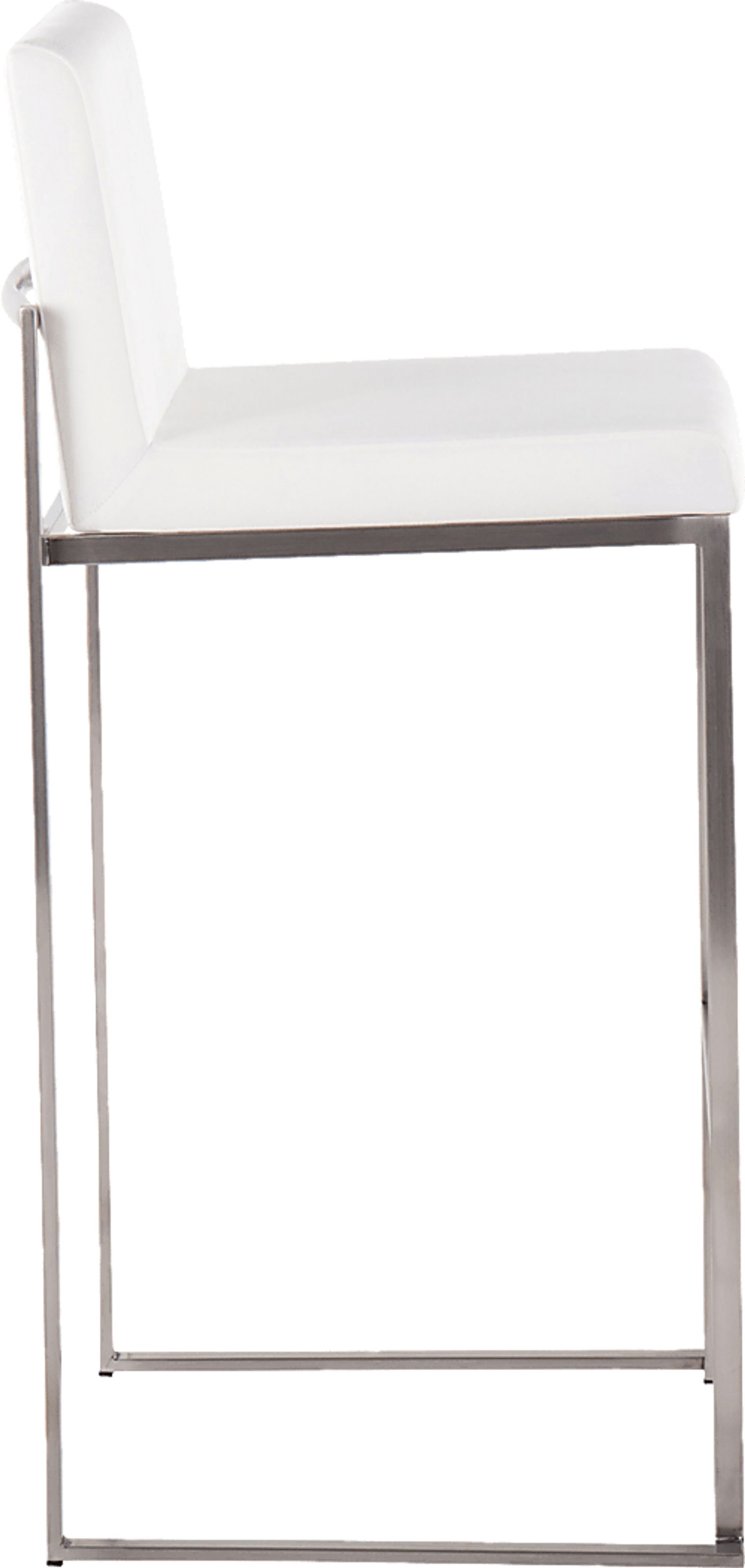 Nowotny White Silver Barstool Set of 2 - Image 3