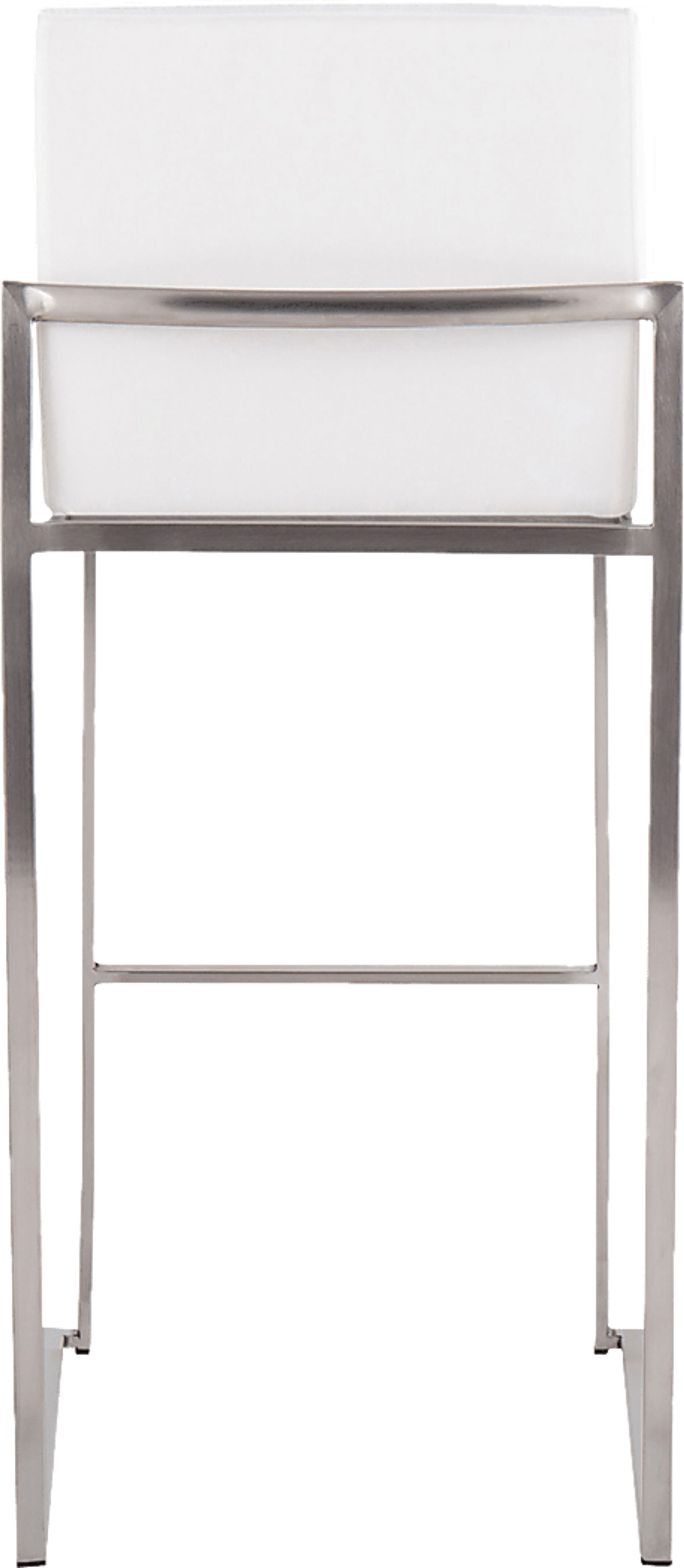 Nowotny White Silver Barstool Set of 2 - Image 5