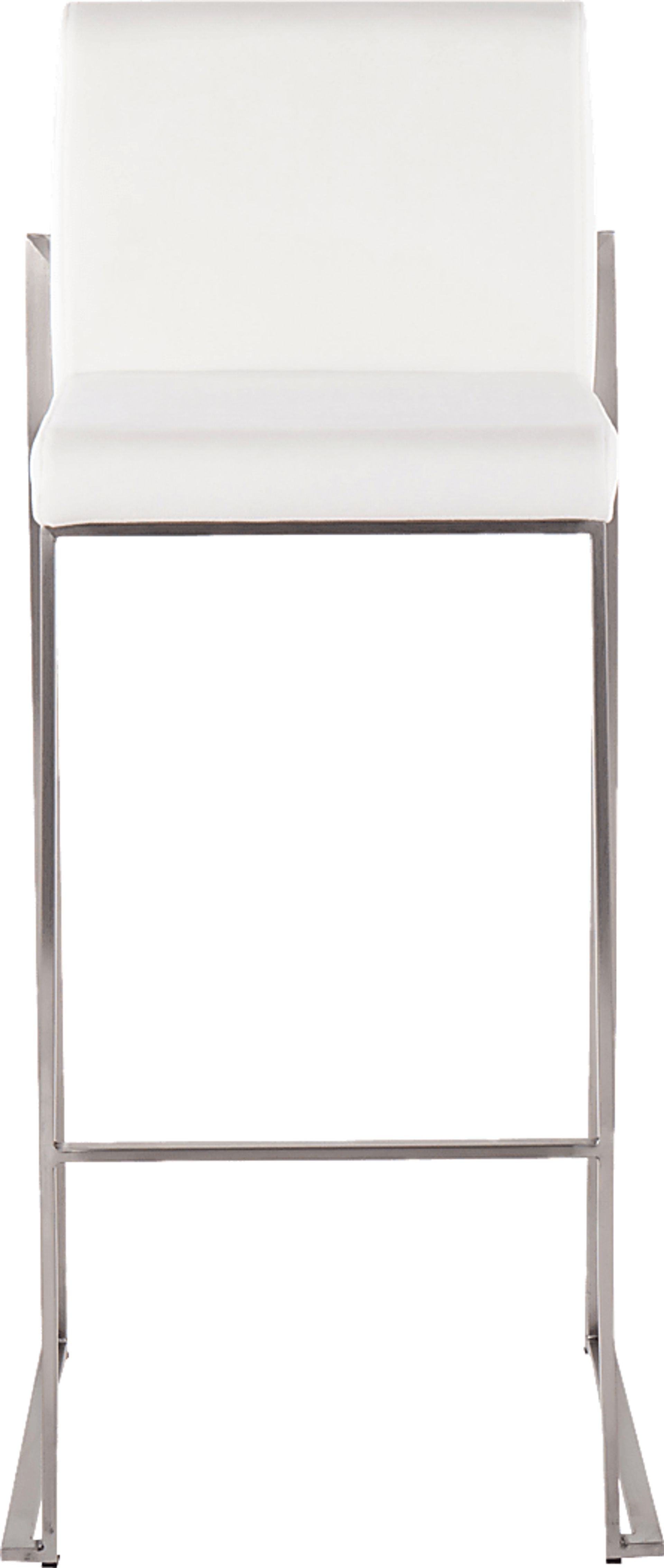 Nowotny White Silver Barstool Set of 2 - Image 6