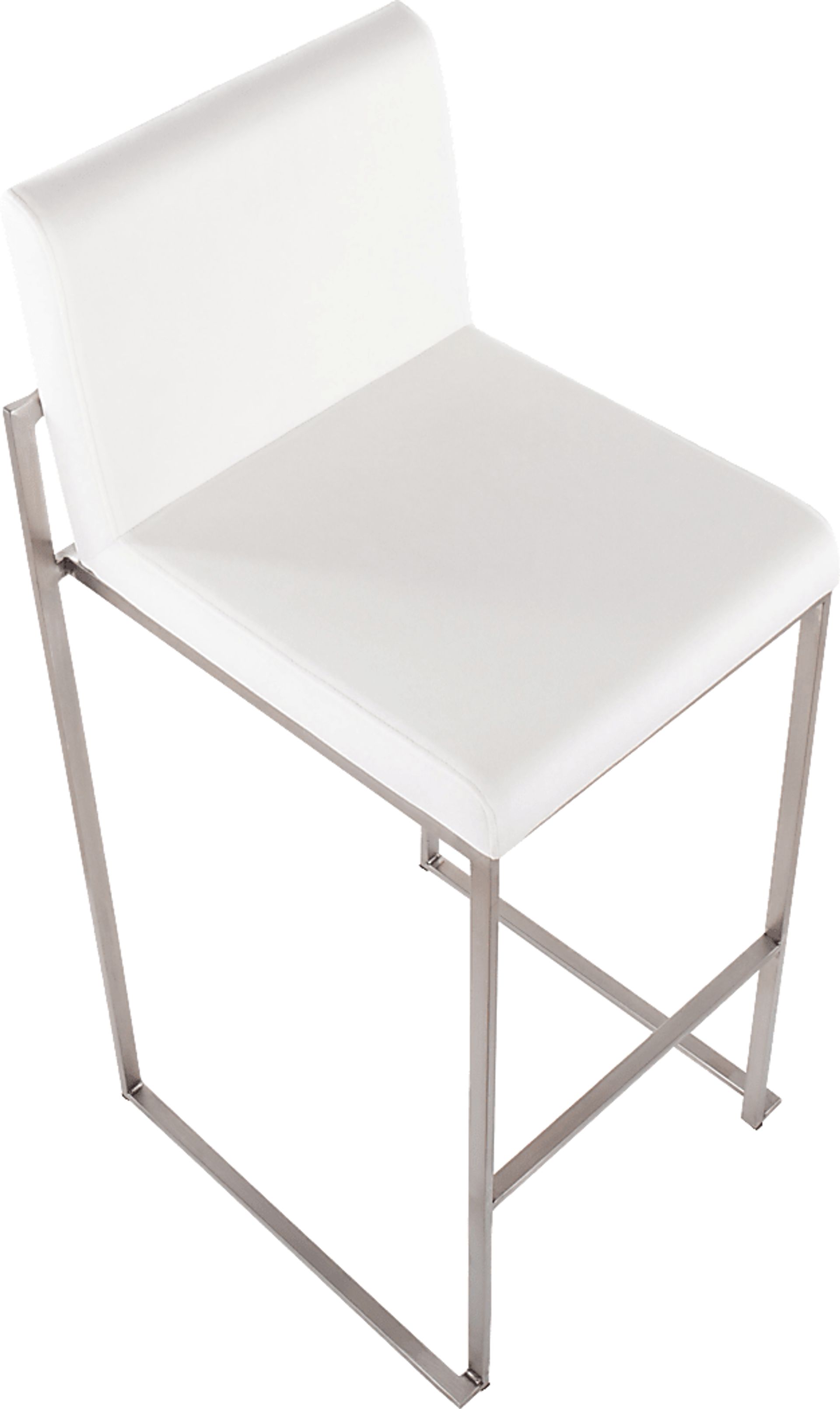 Nowotny White Silver Barstool Set of 2 - Image 7