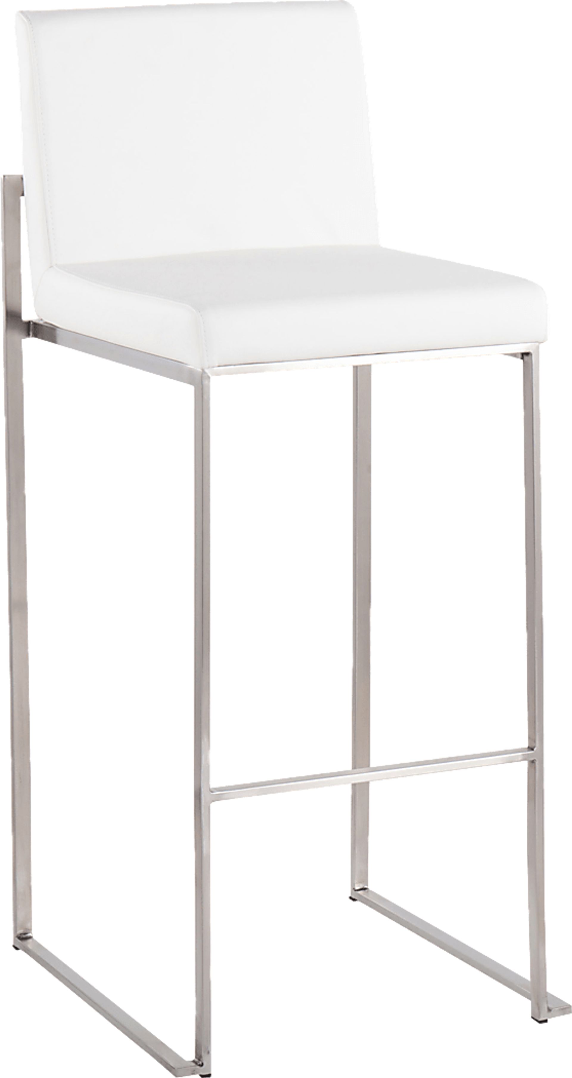 Nowotny White Silver Barstool Set of 2 - Image 2