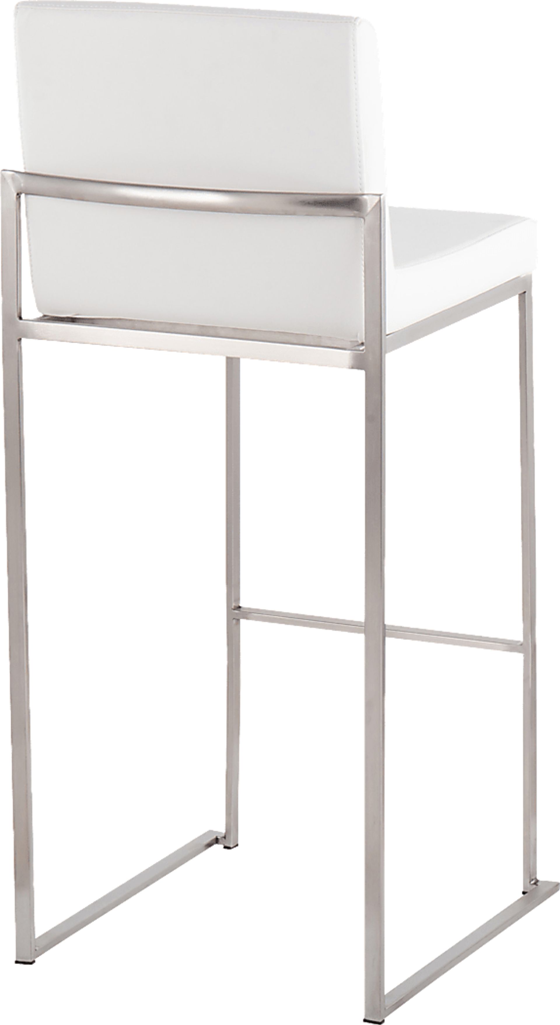 Nowotny White Silver Barstool Set of 2 - Image 4