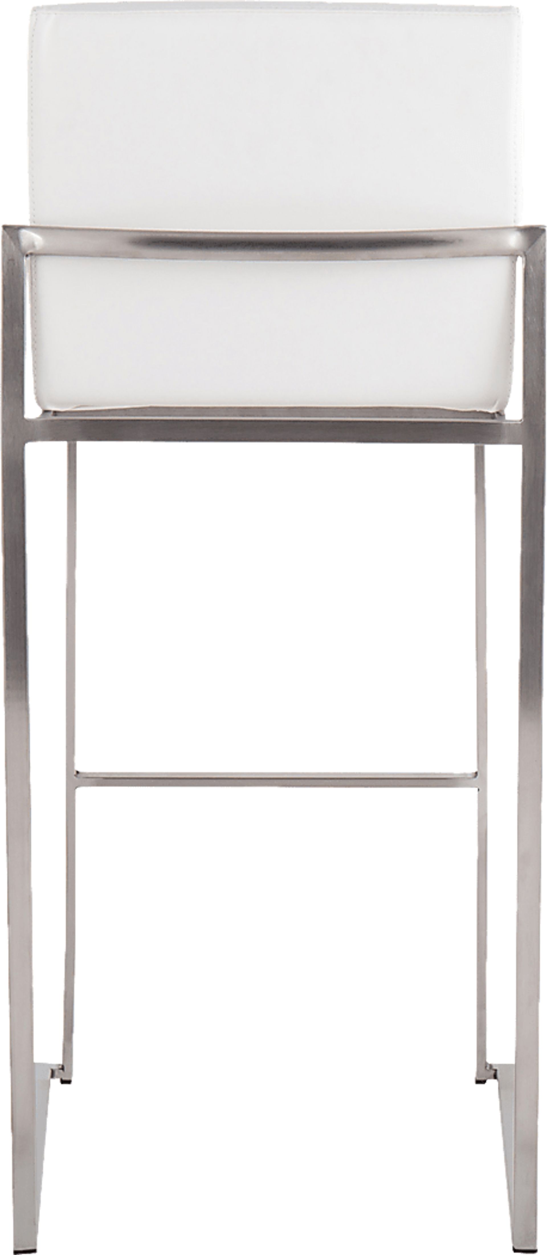 Nowotny White Silver Barstool Set of 2 - Image 5