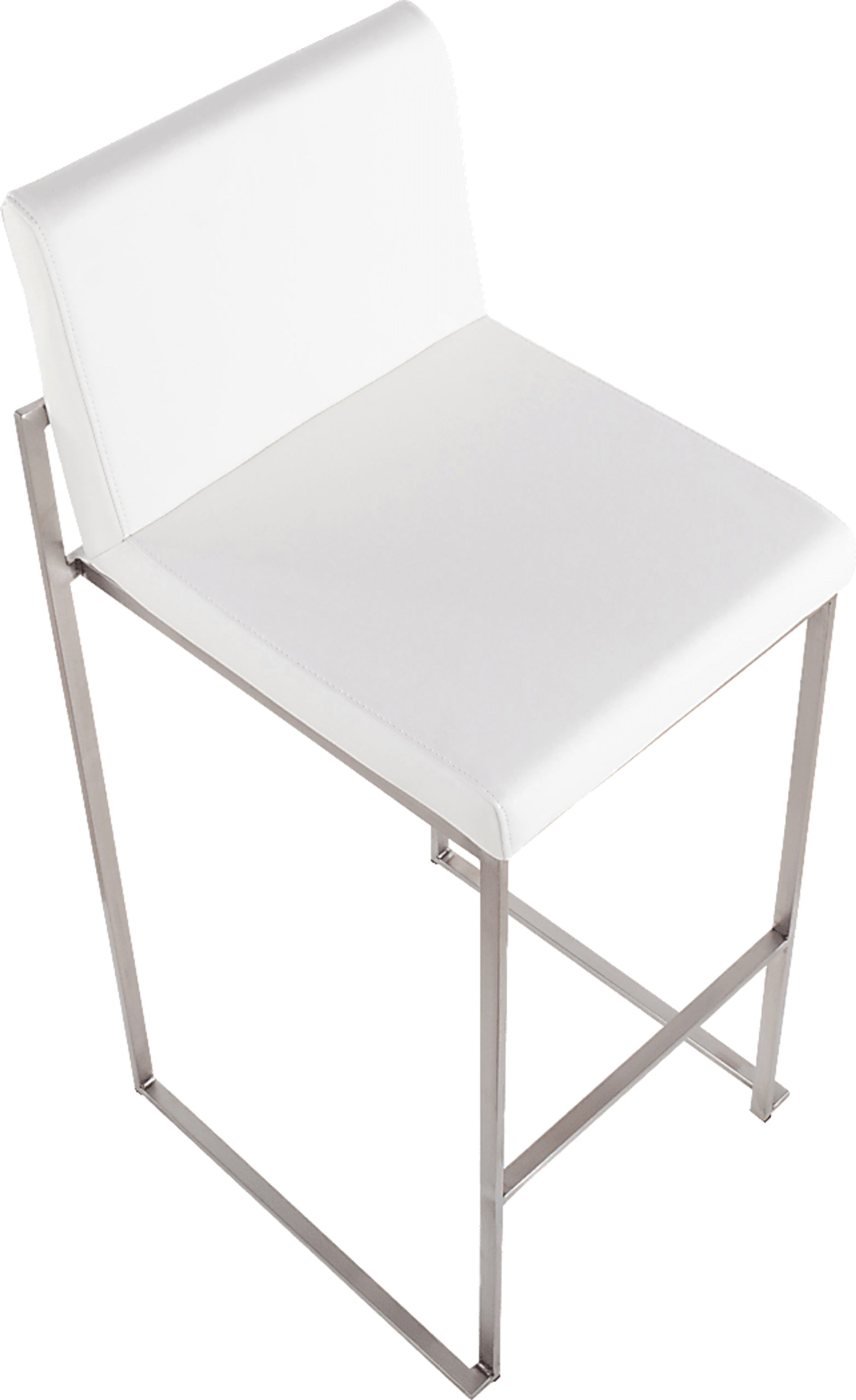 Nowotny White Silver Barstool Set of 2 - Image 7