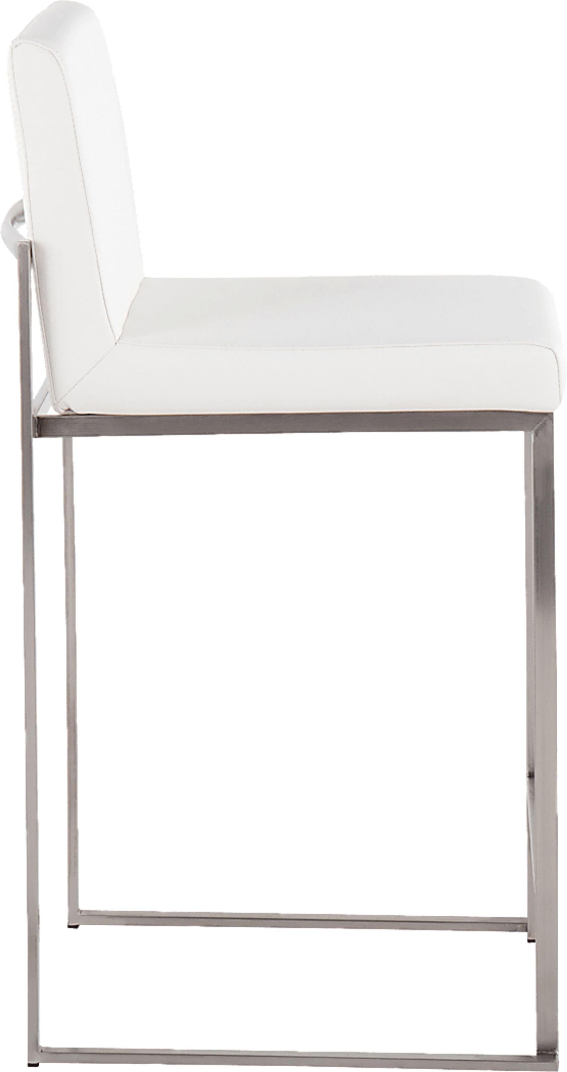 Nowotny White Silver Counter Height Stool Set of 2 - Image 3