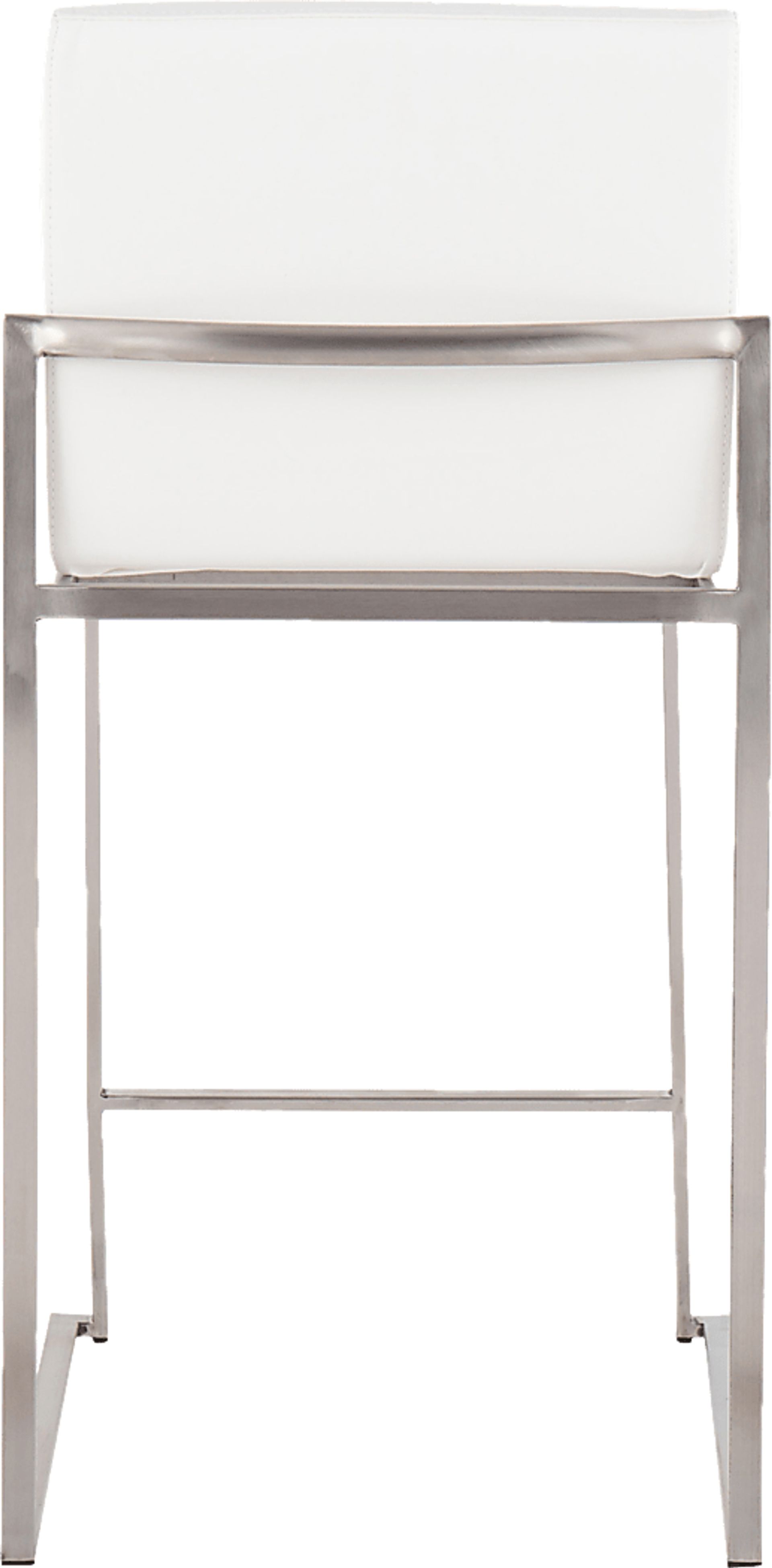 Nowotny White Silver Counter Height Stool Set of 2 - Image 5