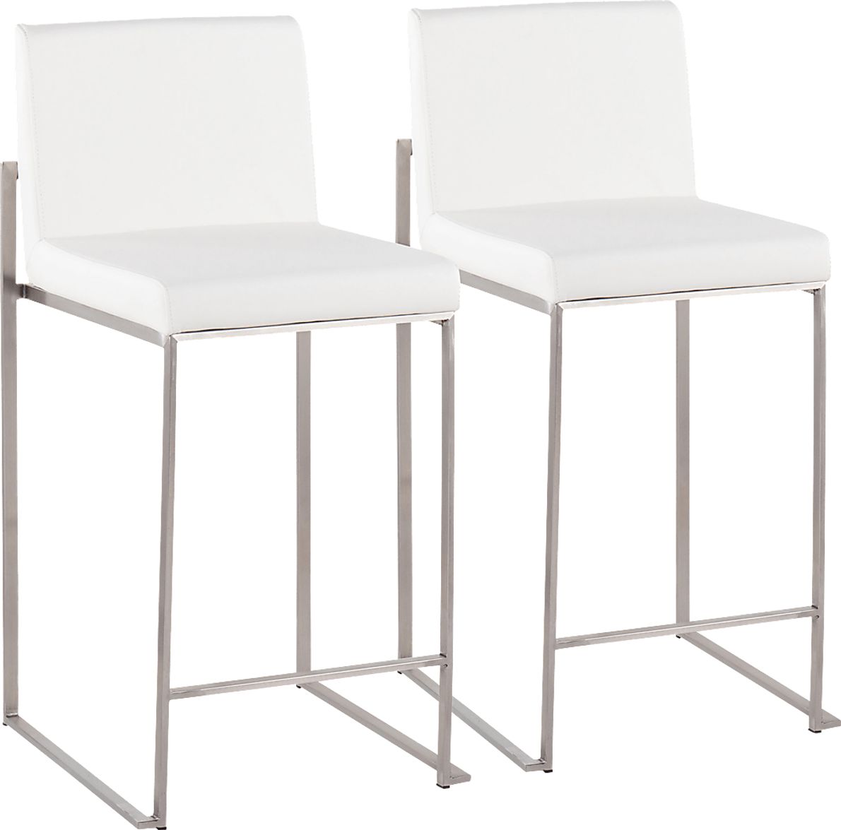 Nowotny Silver Gray White Counter Height Stool, Set Of 2 Rooms To Go