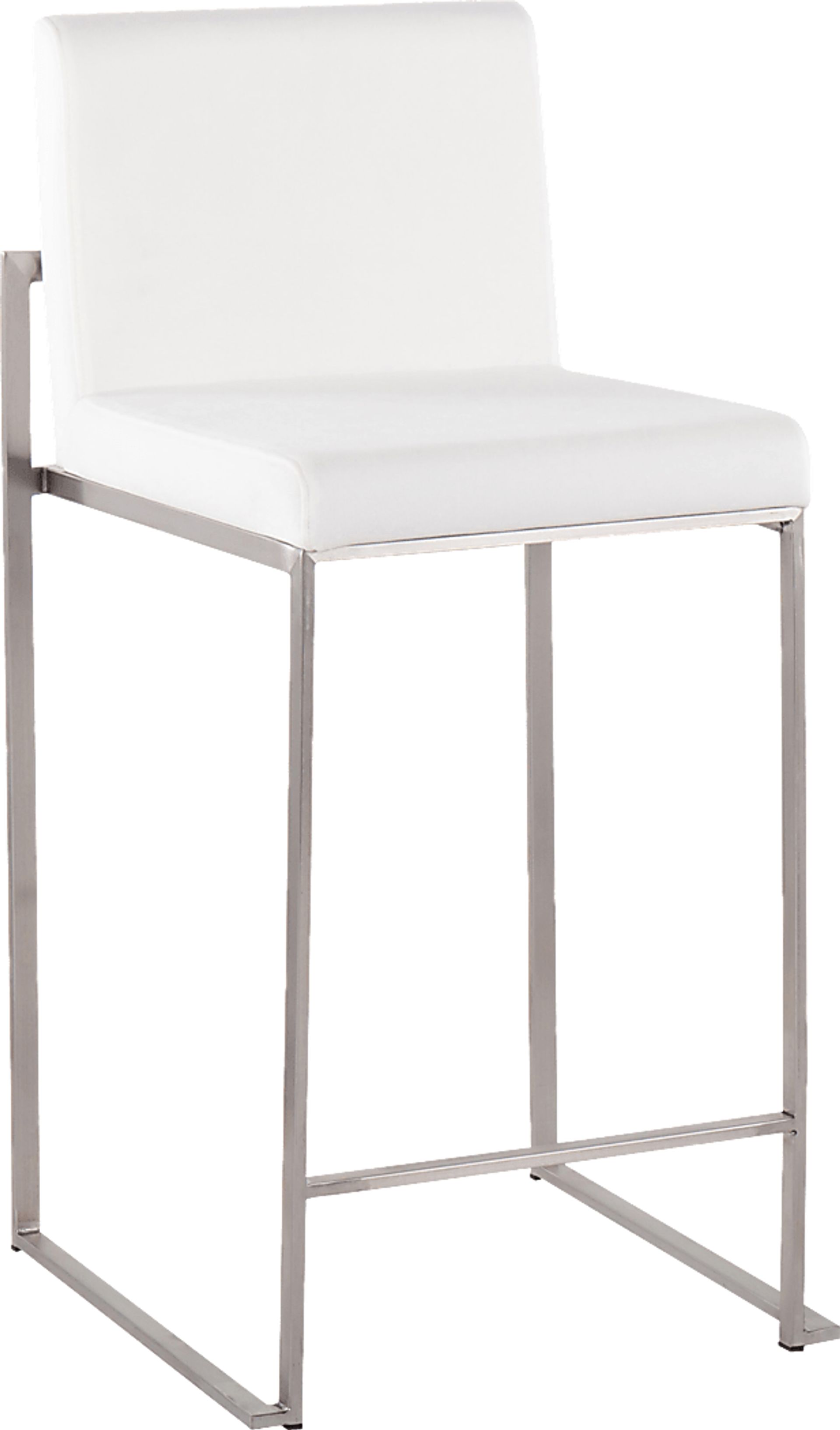 Nowotny White Silver Velvet Counter Height Stool Set of 2 - Image 2