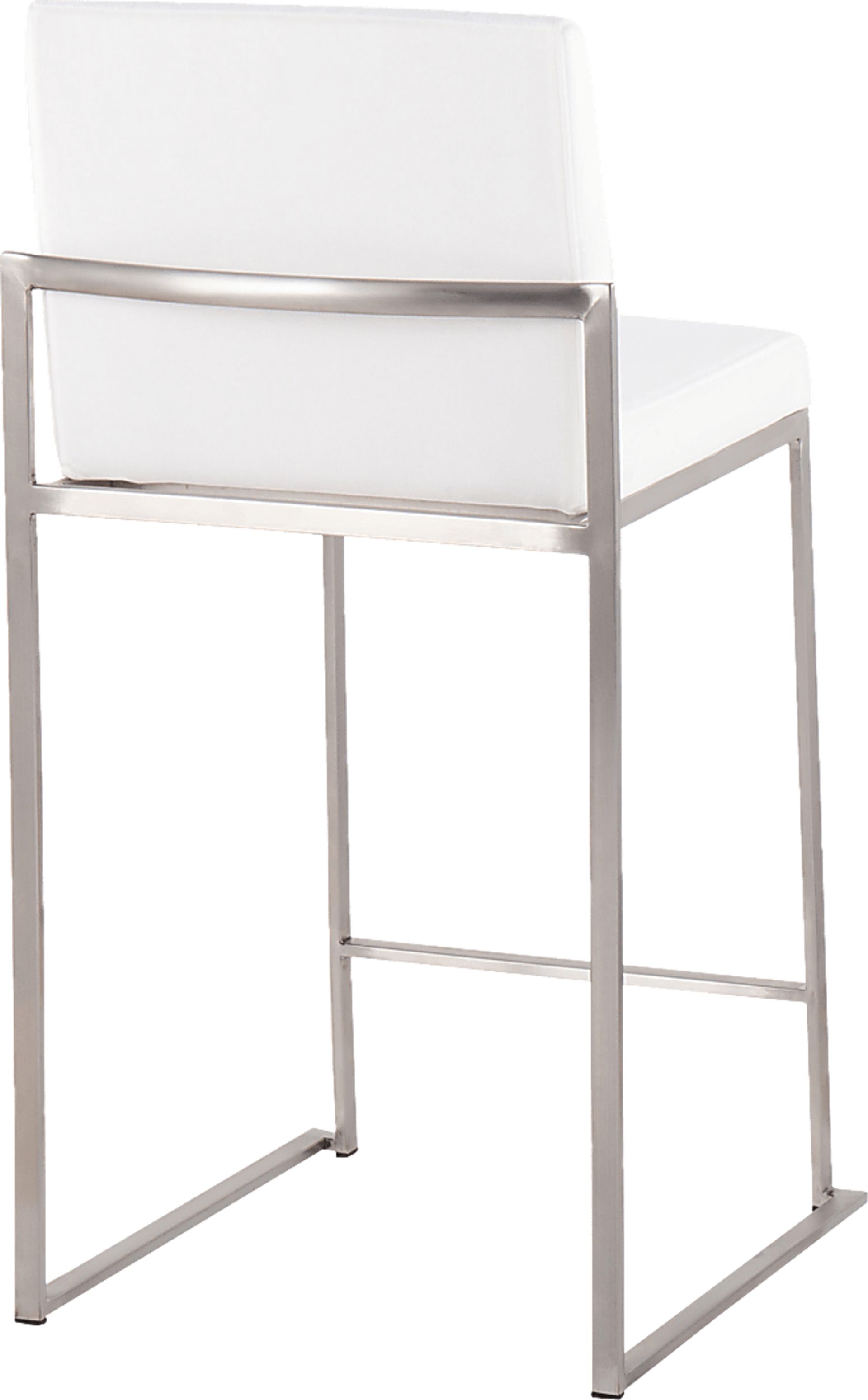 Nowotny White Silver Velvet Counter Height Stool Set of 2 - Image 4