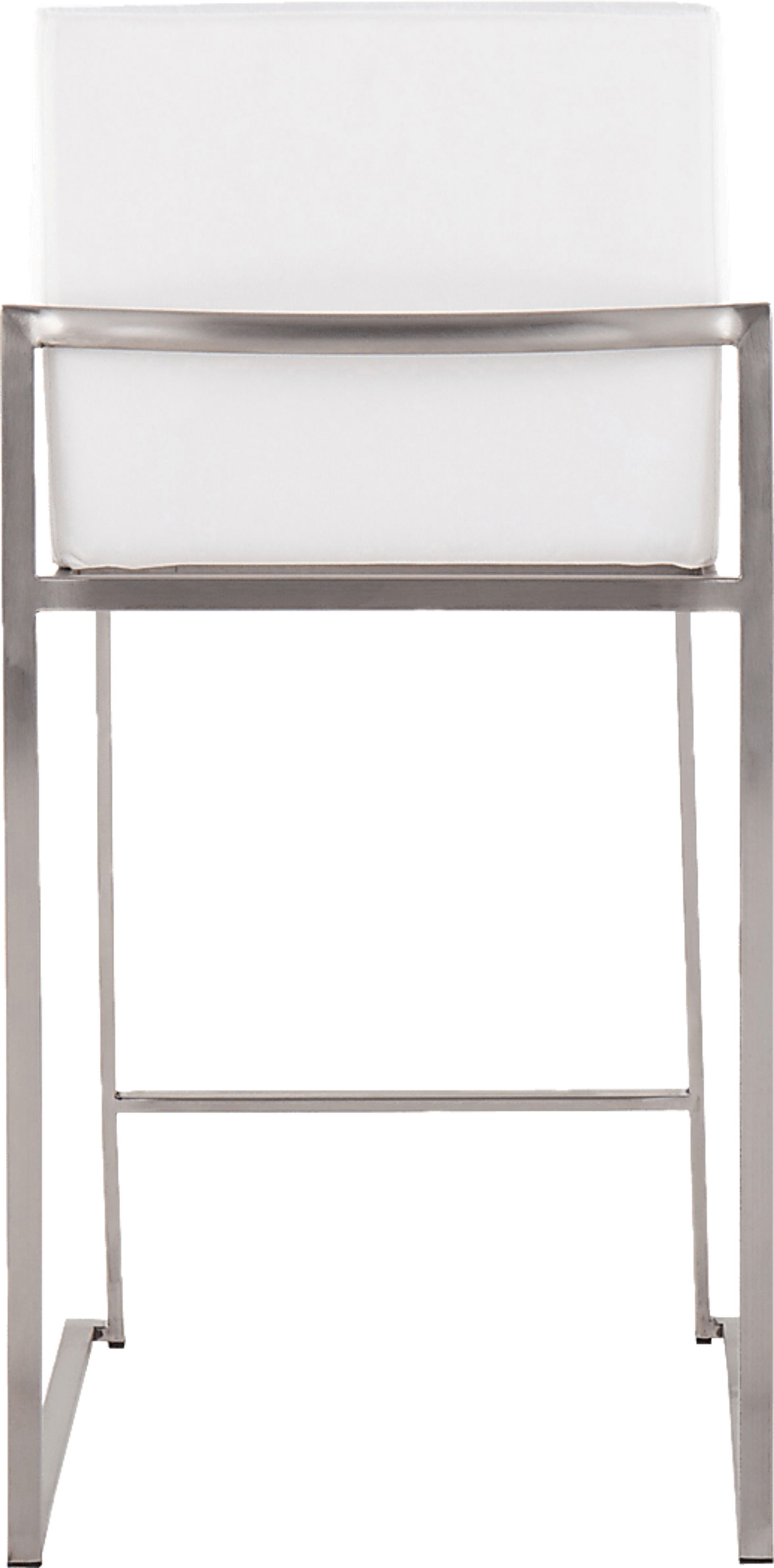 Nowotny White Silver Velvet Counter Height Stool Set of 2 - Image 5