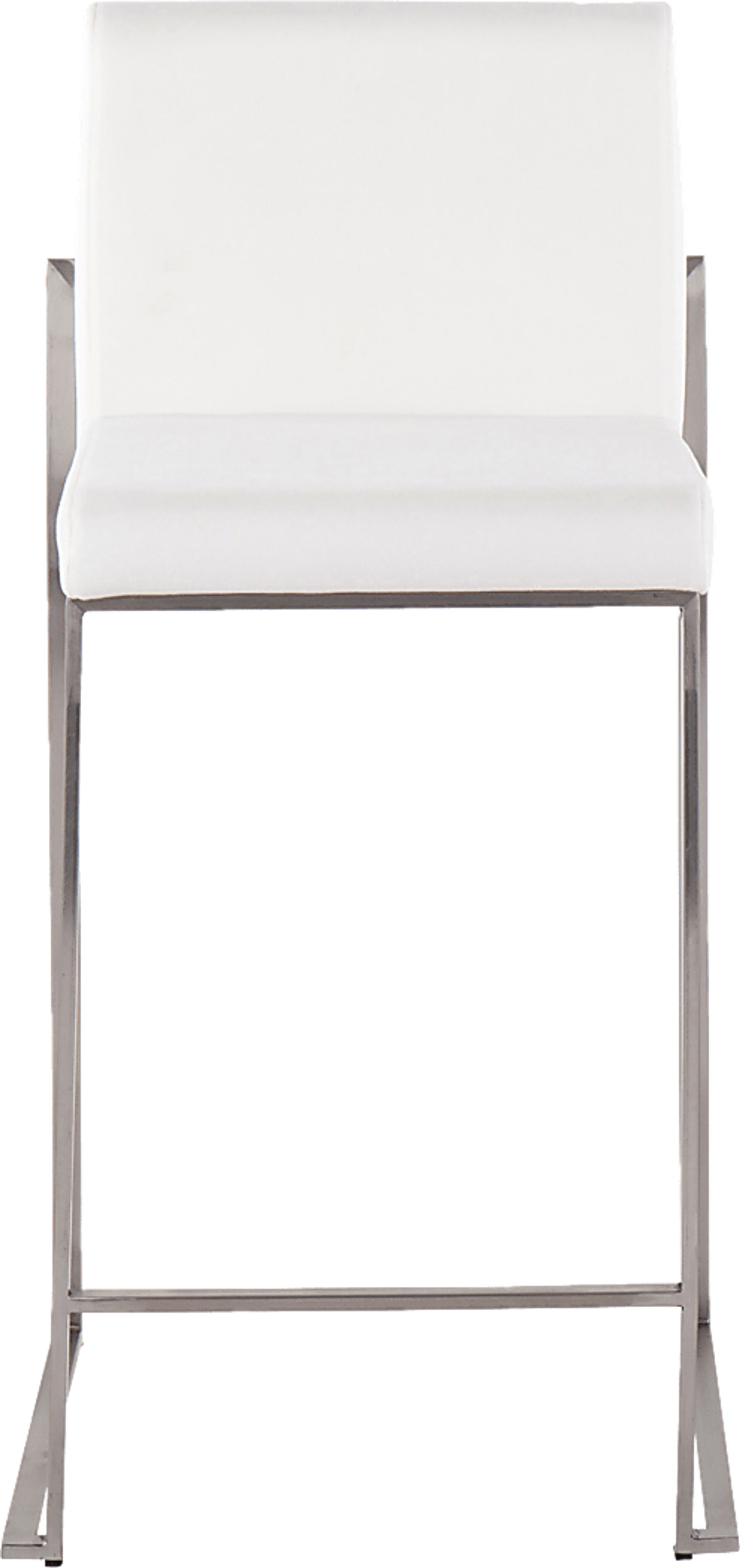 Nowotny White Silver Velvet Counter Height Stool Set of 2 - Image 6